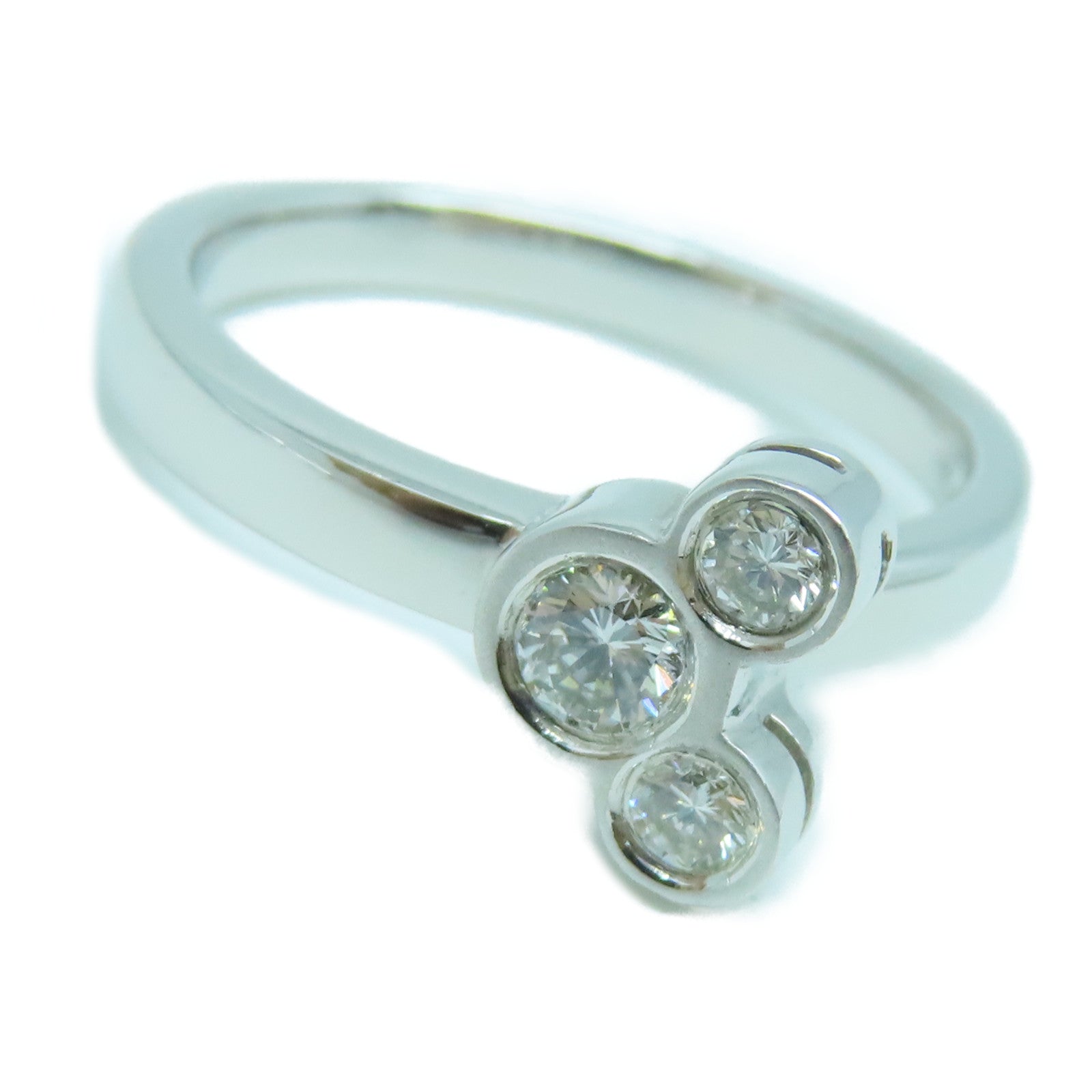 JEWELRY 18K White Gold Diamond Ring 0.20ct Diamond Ring US#5