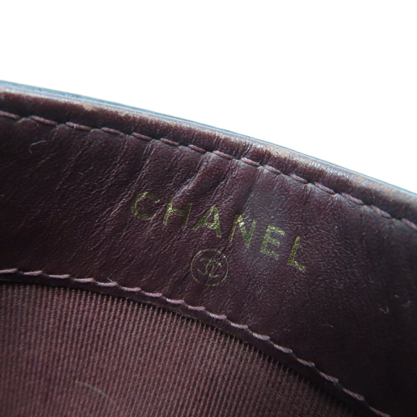CHANEL 菱格牛皮皮革Card Case金扣卡片套黑色