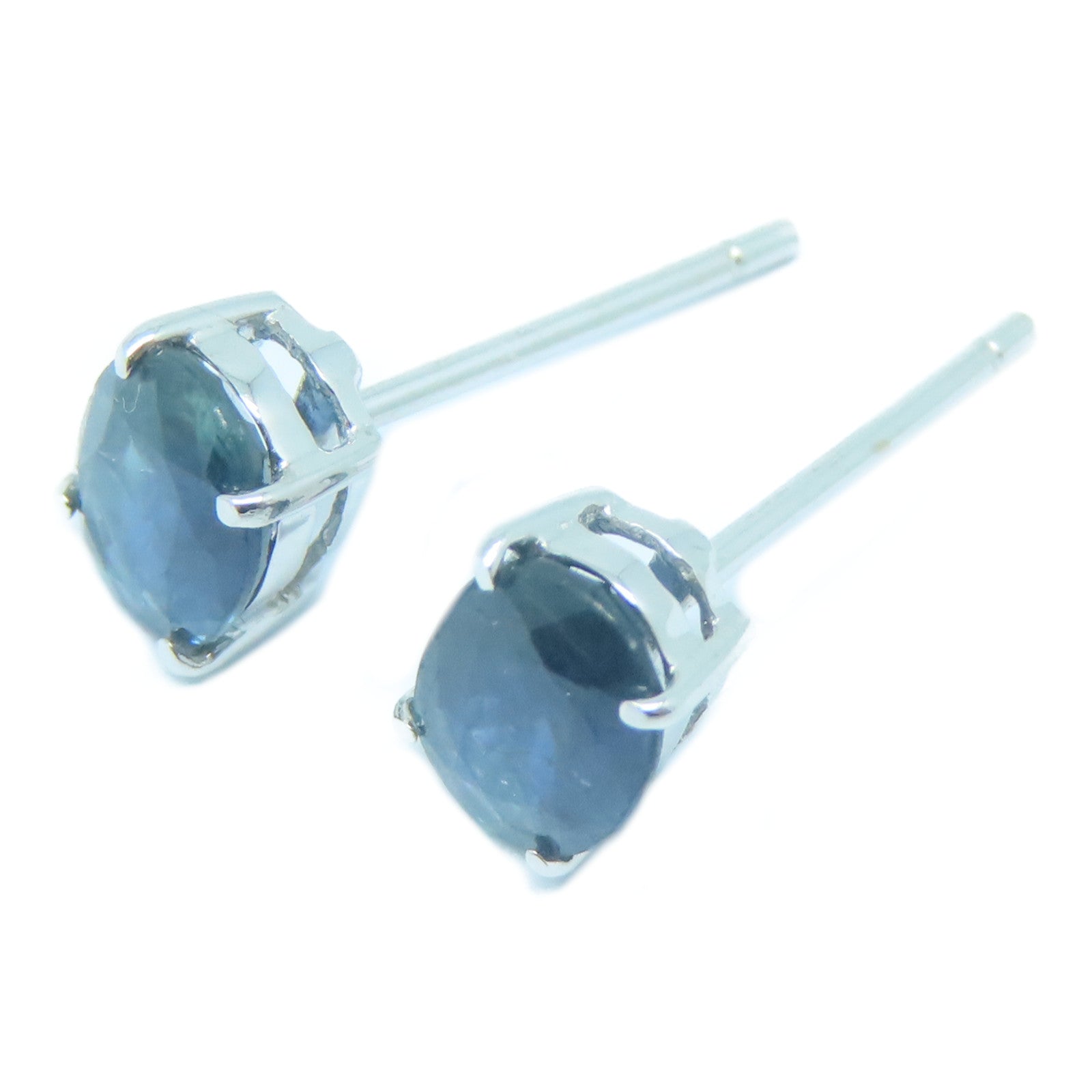 JEWELRY 18K白金Sapphire Earrings藍寶石耳環