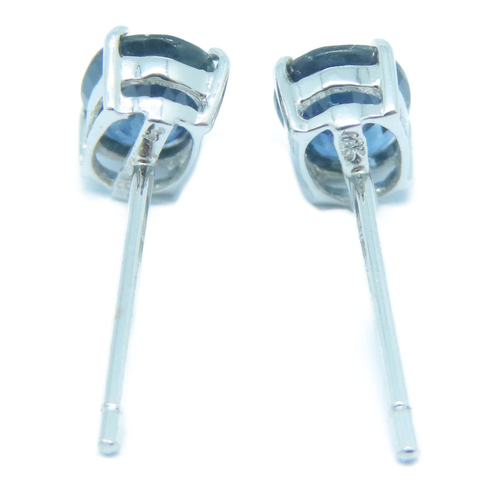 JEWELRY 18K白金Sapphire Earrings藍寶石耳環