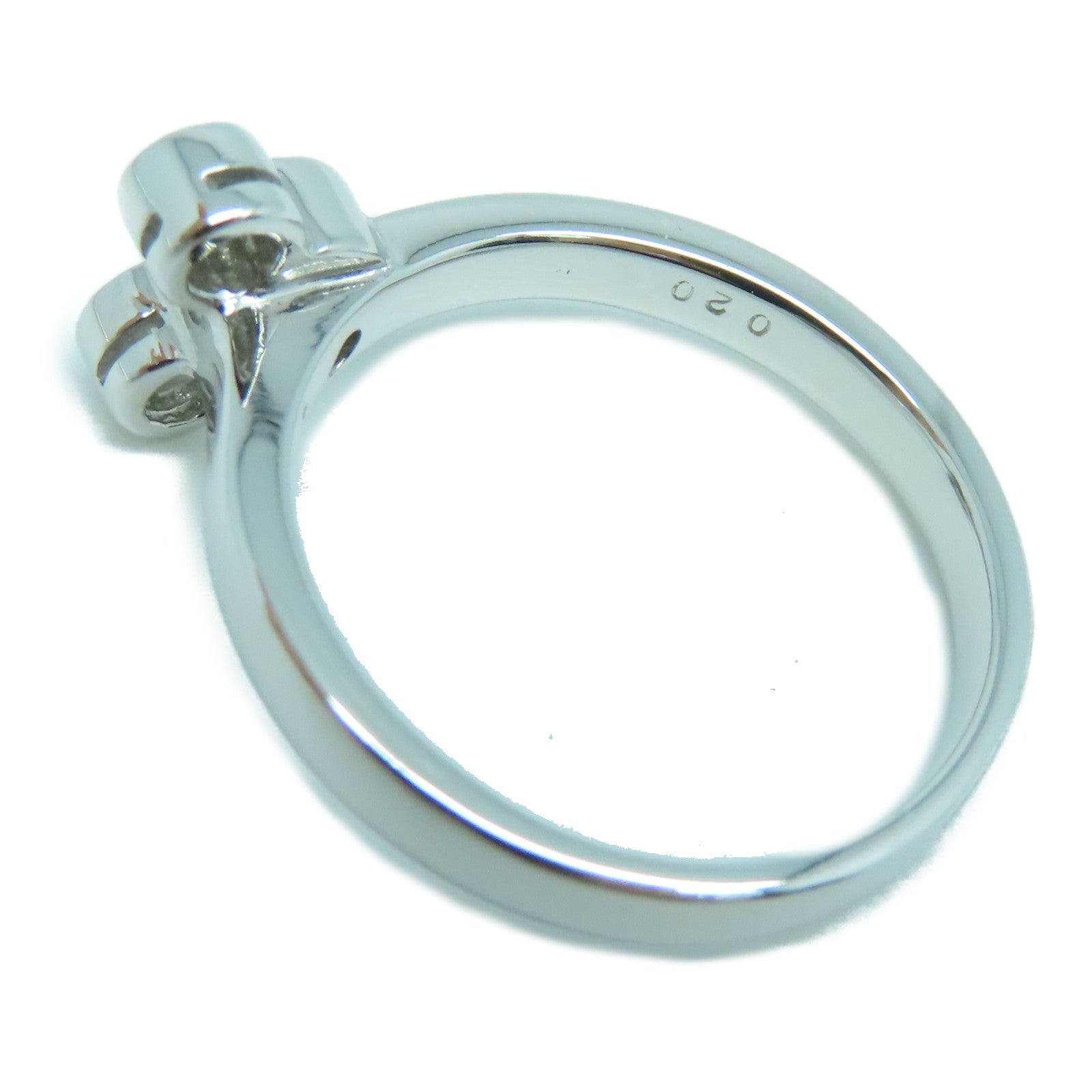 JEWELRY 18K White Gold Diamond Ring 0.20ct Diamond Ring US#5