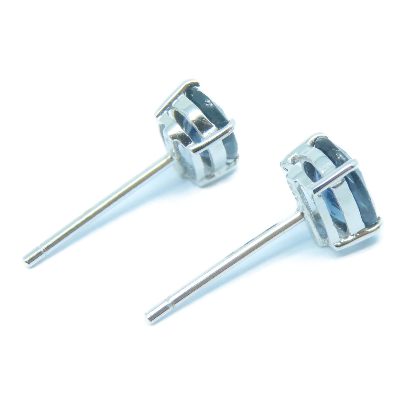 JEWELRY 18K白金Sapphire Earrings藍寶石耳環