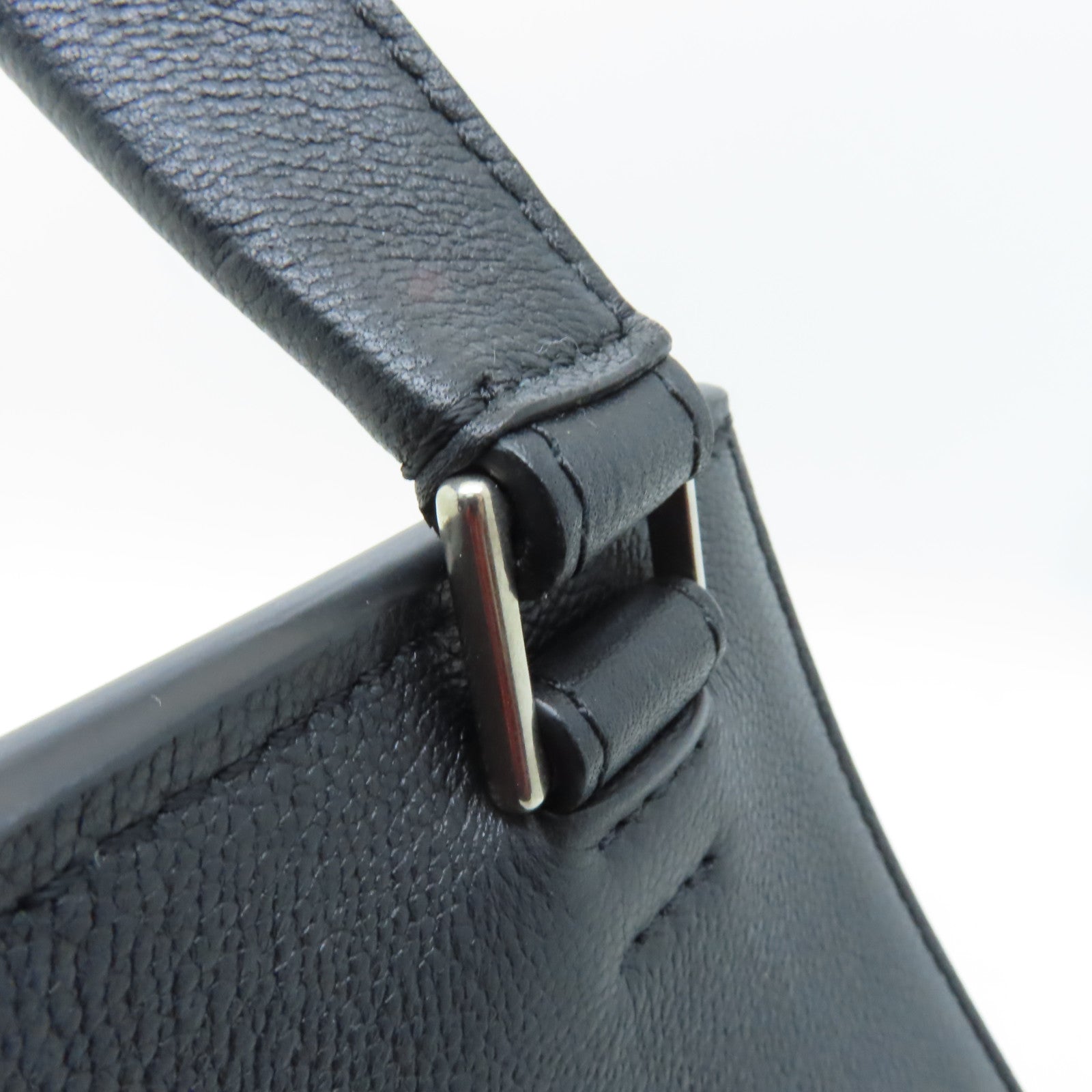 CELINE 牛皮皮革Edge Handbag銀扣手挽袋黃色/黑色/白色