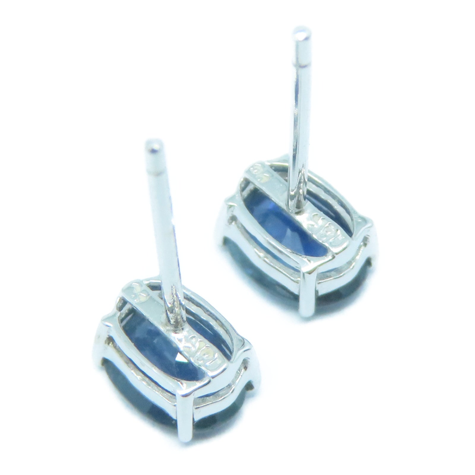 JEWELRY 18K白金Sapphire Earrings藍寶石耳環