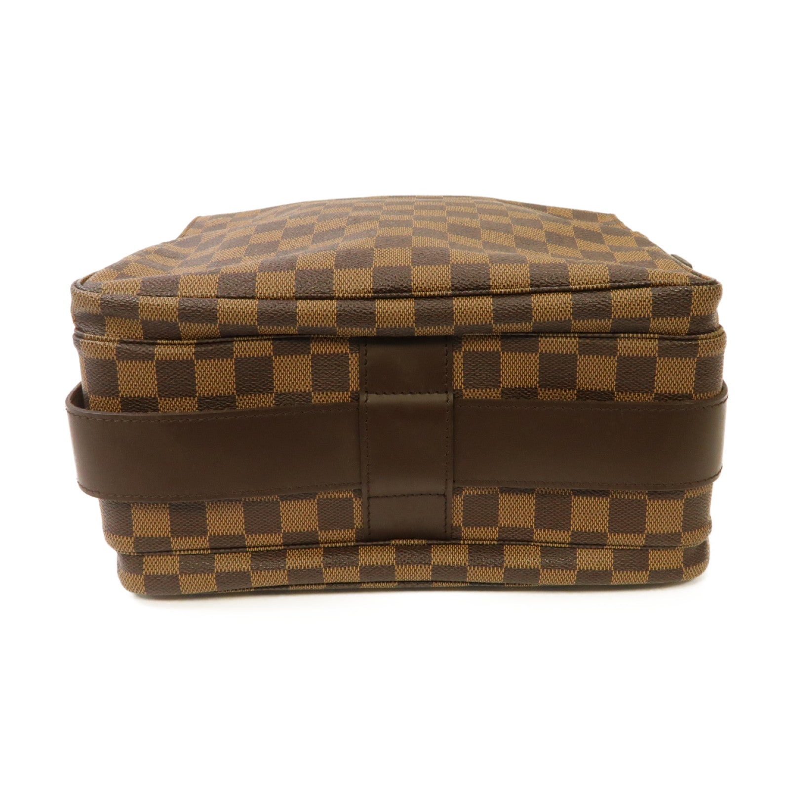 LOUIS VUITTON Damier Naviglio金扣肩背袋棕色