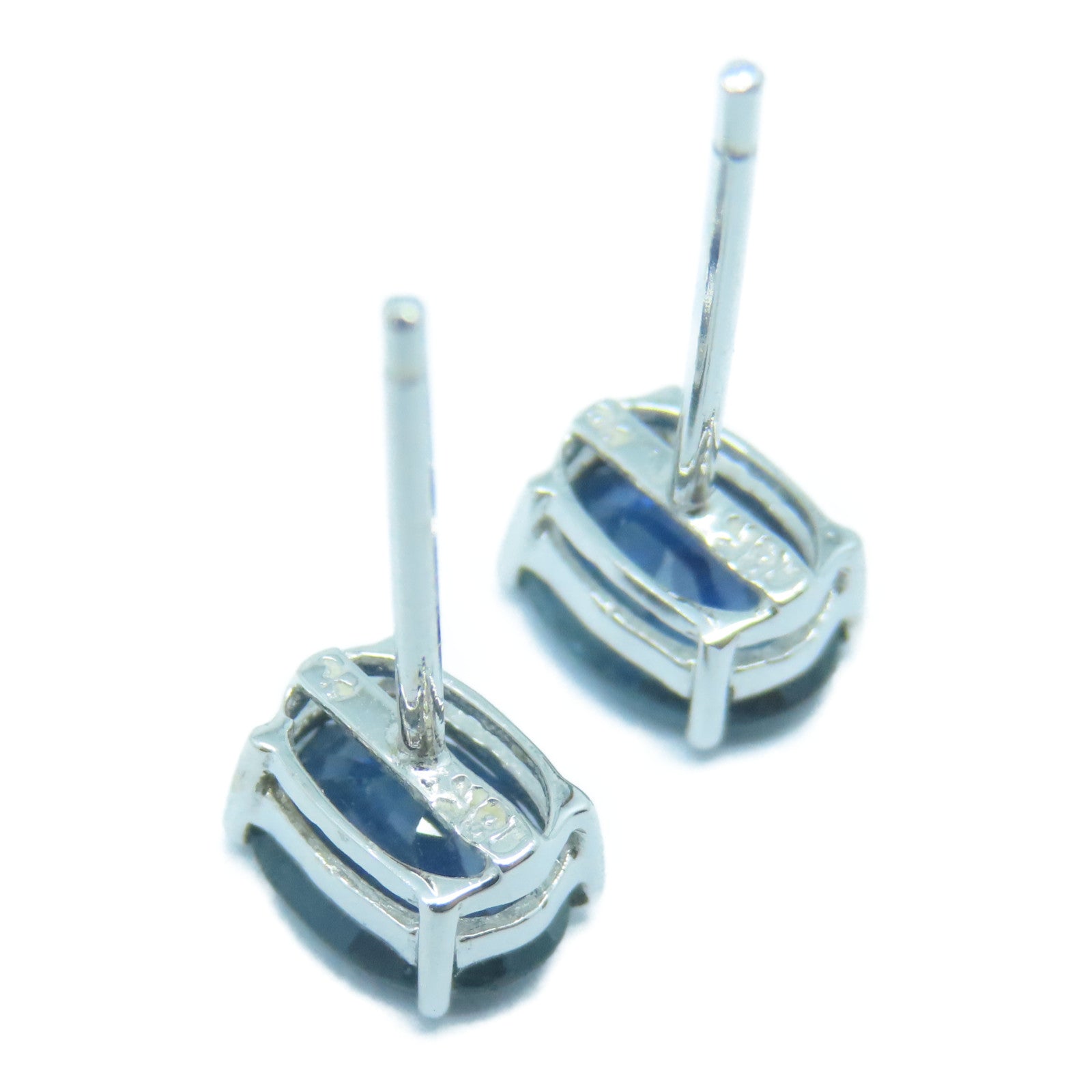 JEWELRY 18K白金Sapphire Earrings藍寶石耳環