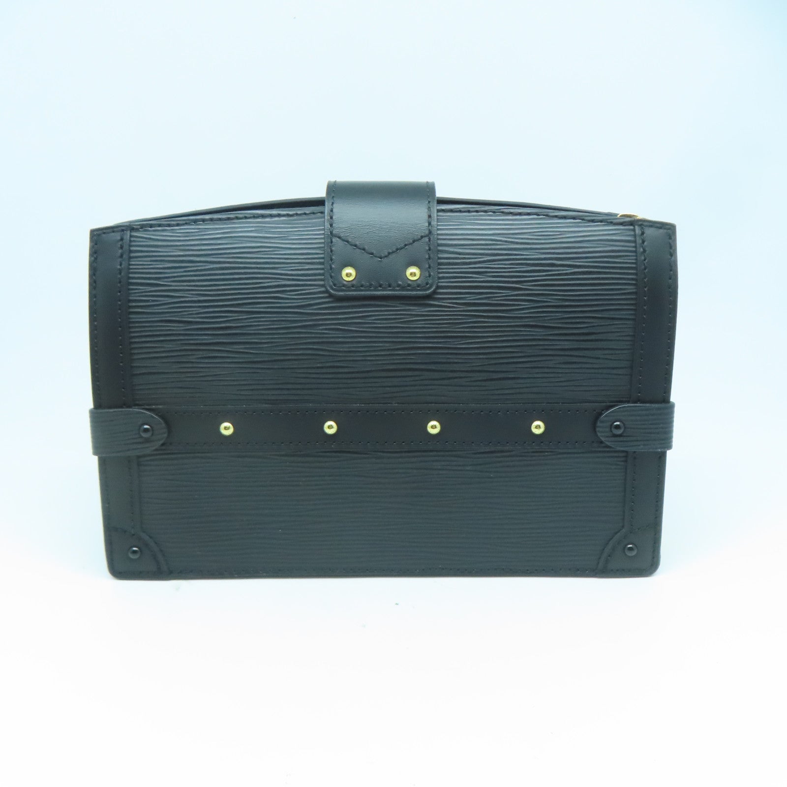 LOUIS VUITTON Epi Trunk金扣肩背袋黑色