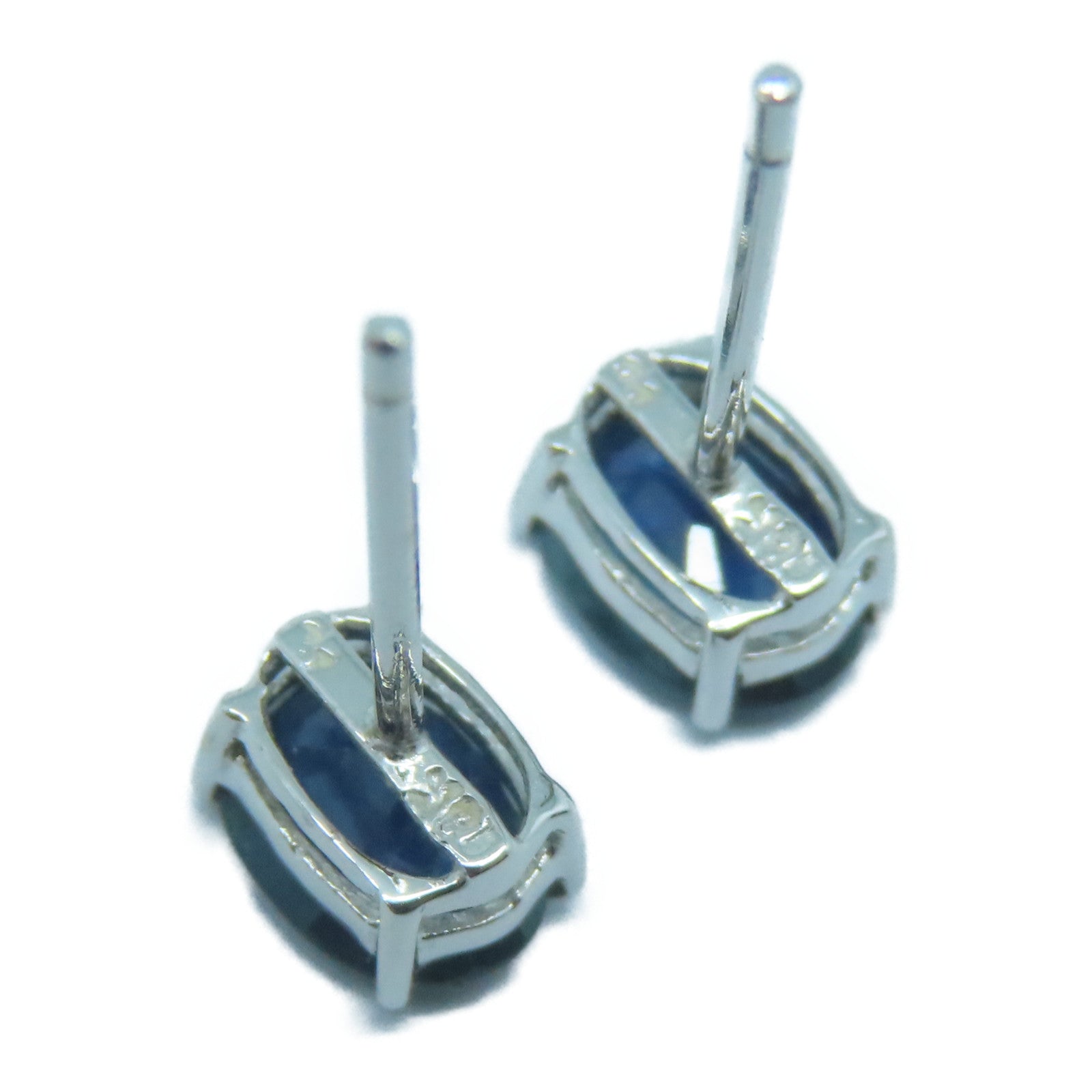 JEWELRY 18K白金Sapphire Earrings藍寶石耳環