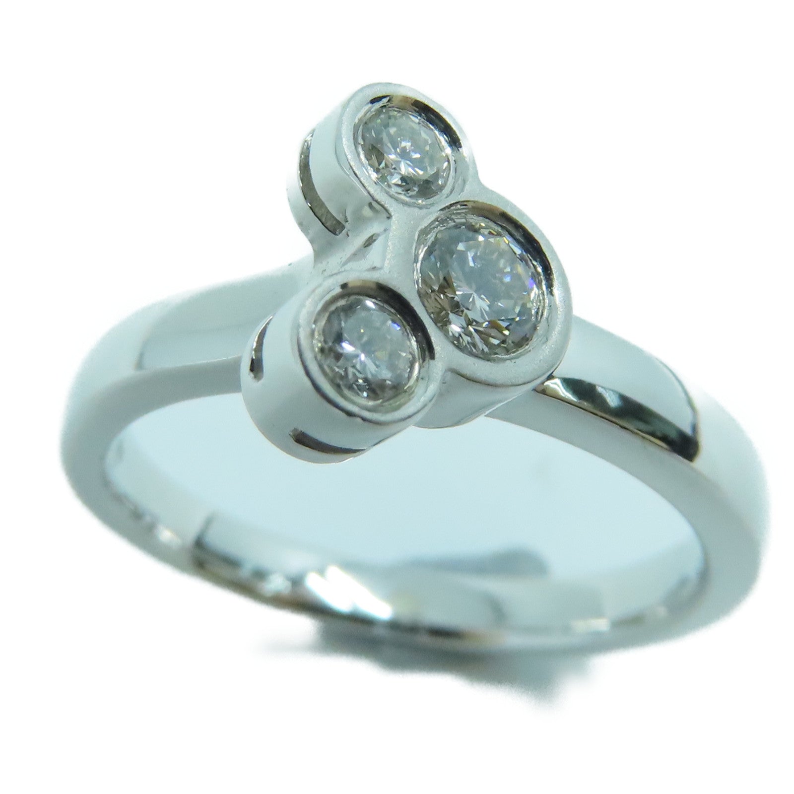 JEWELRY 18K White Gold Diamond Ring 0.20ct Diamond Ring US#5