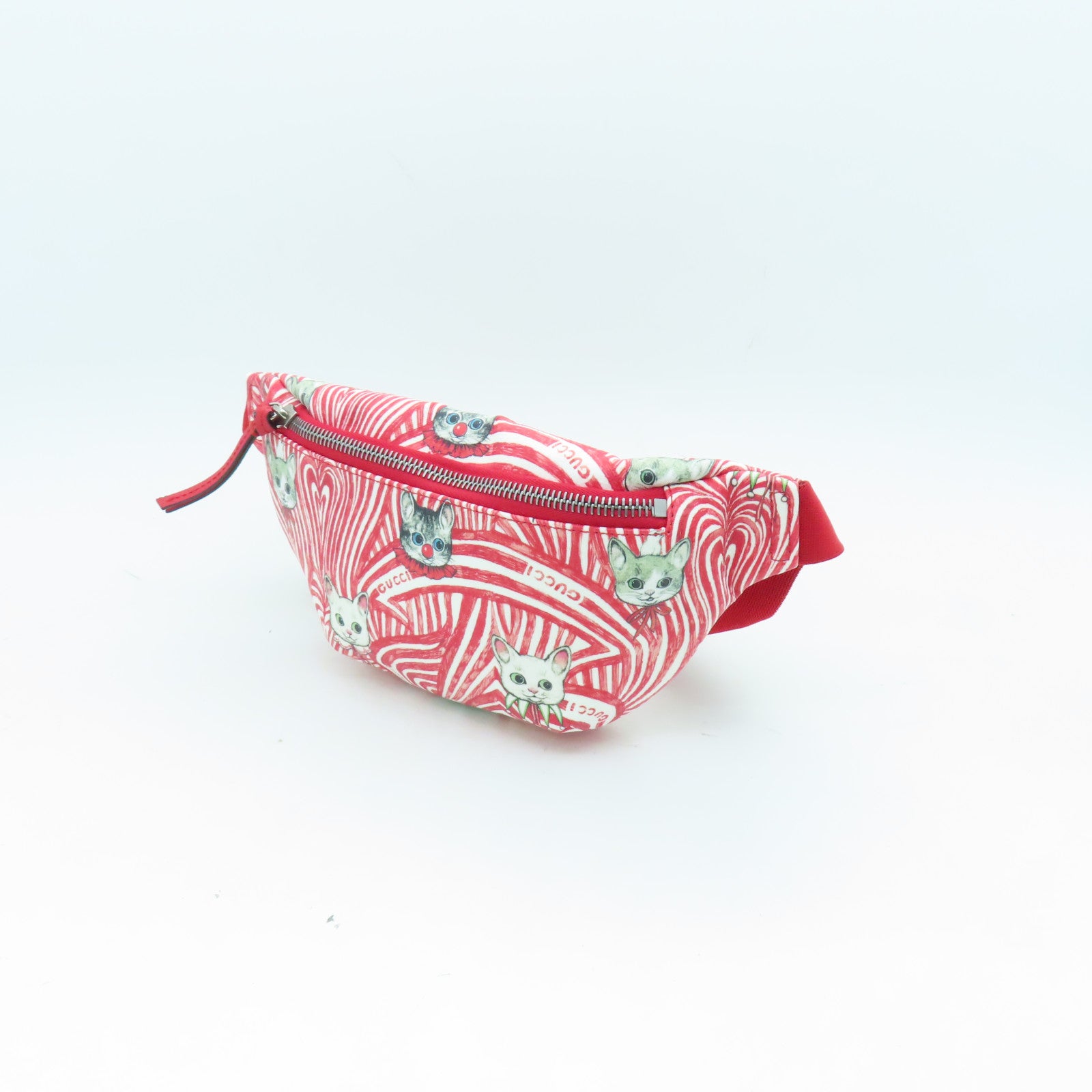 GUCCI Coated Canvas Waist Bag Red/White