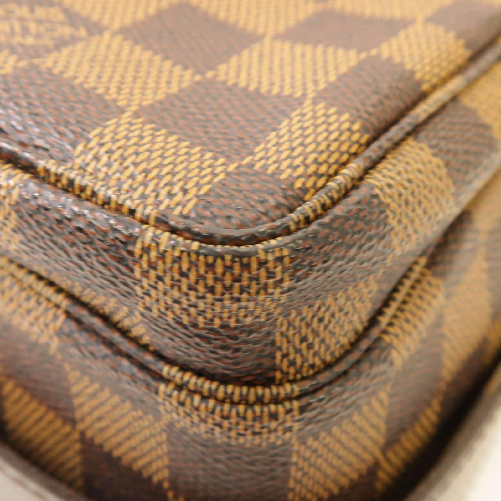 LOUIS VUITTON Damier Naviglio金扣肩背袋棕色