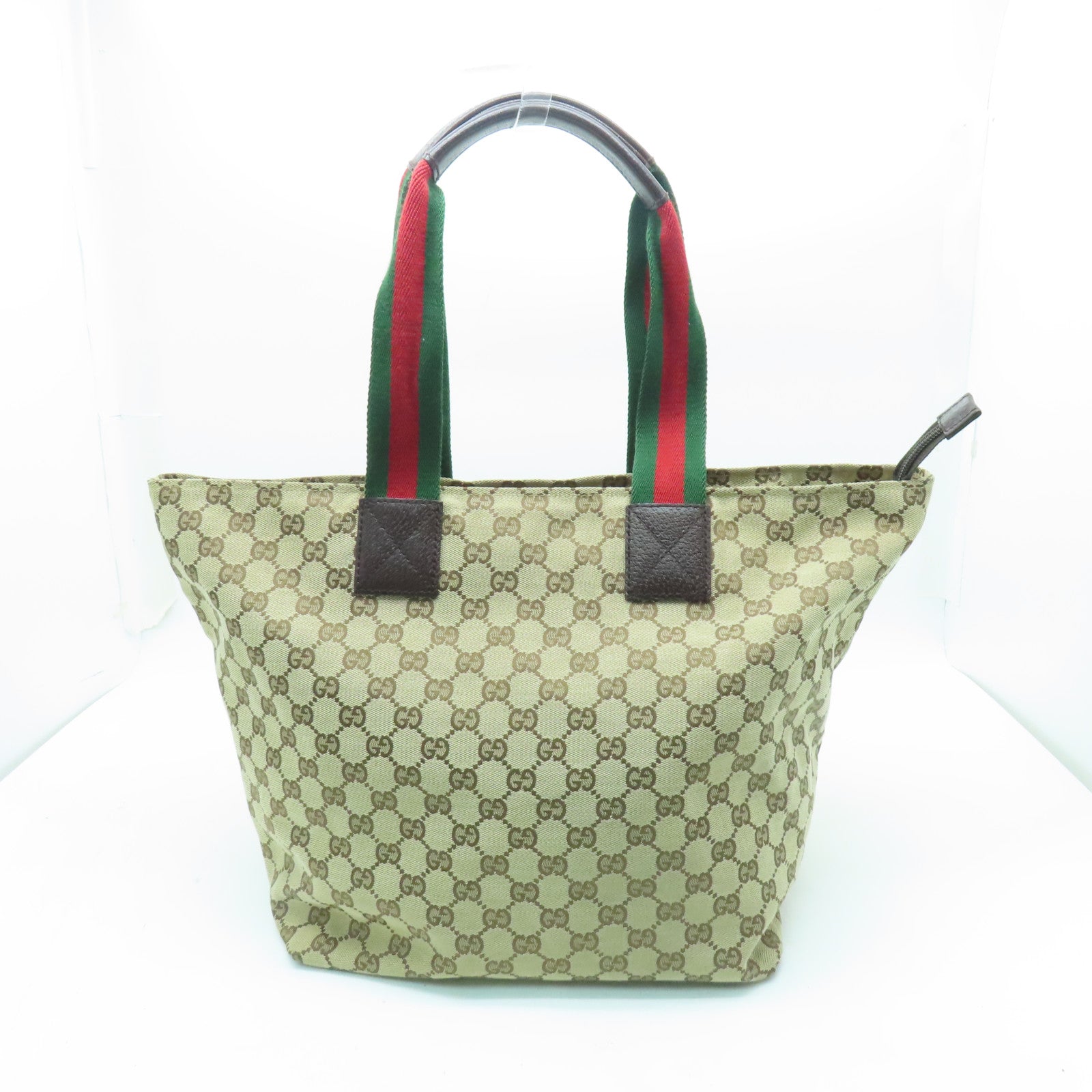 GUCCI 帆布Hand Bag银扣手挽袋棕色