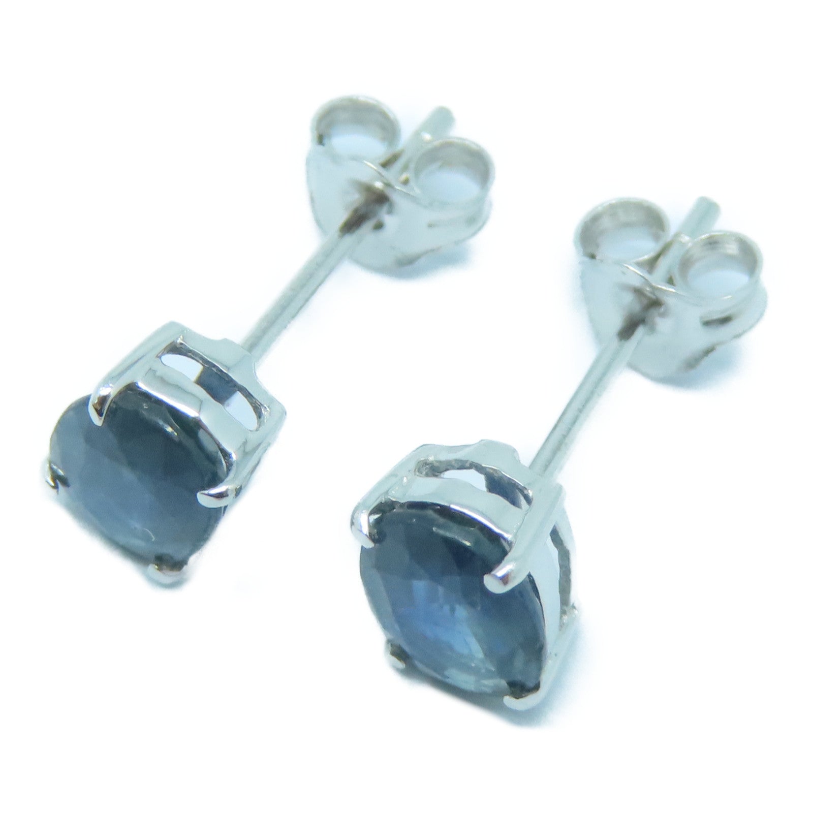 JEWELRY 18K白金Sapphire Earrings藍寶石耳環
