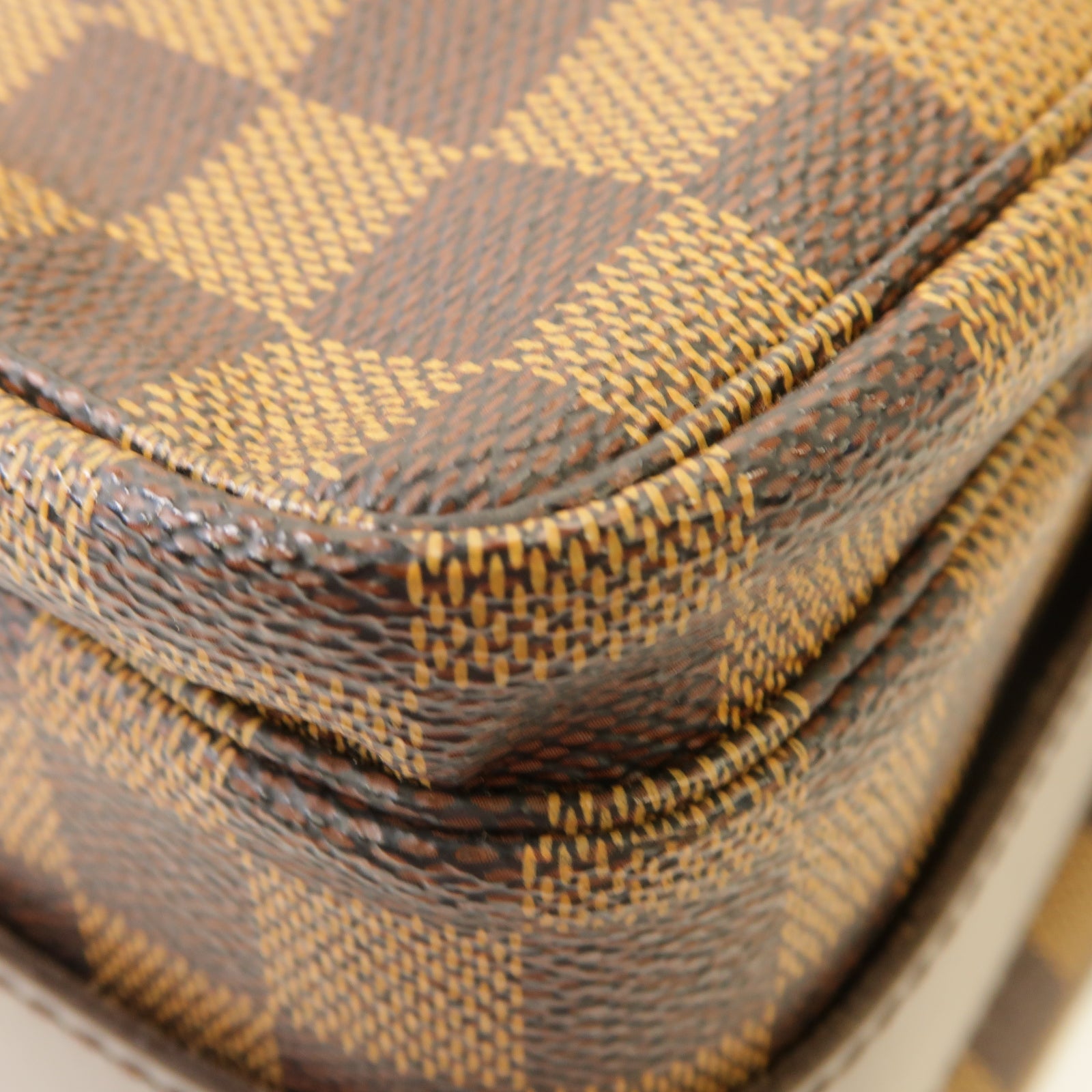 LOUIS VUITTON Damier Naviglio金扣肩背袋棕色