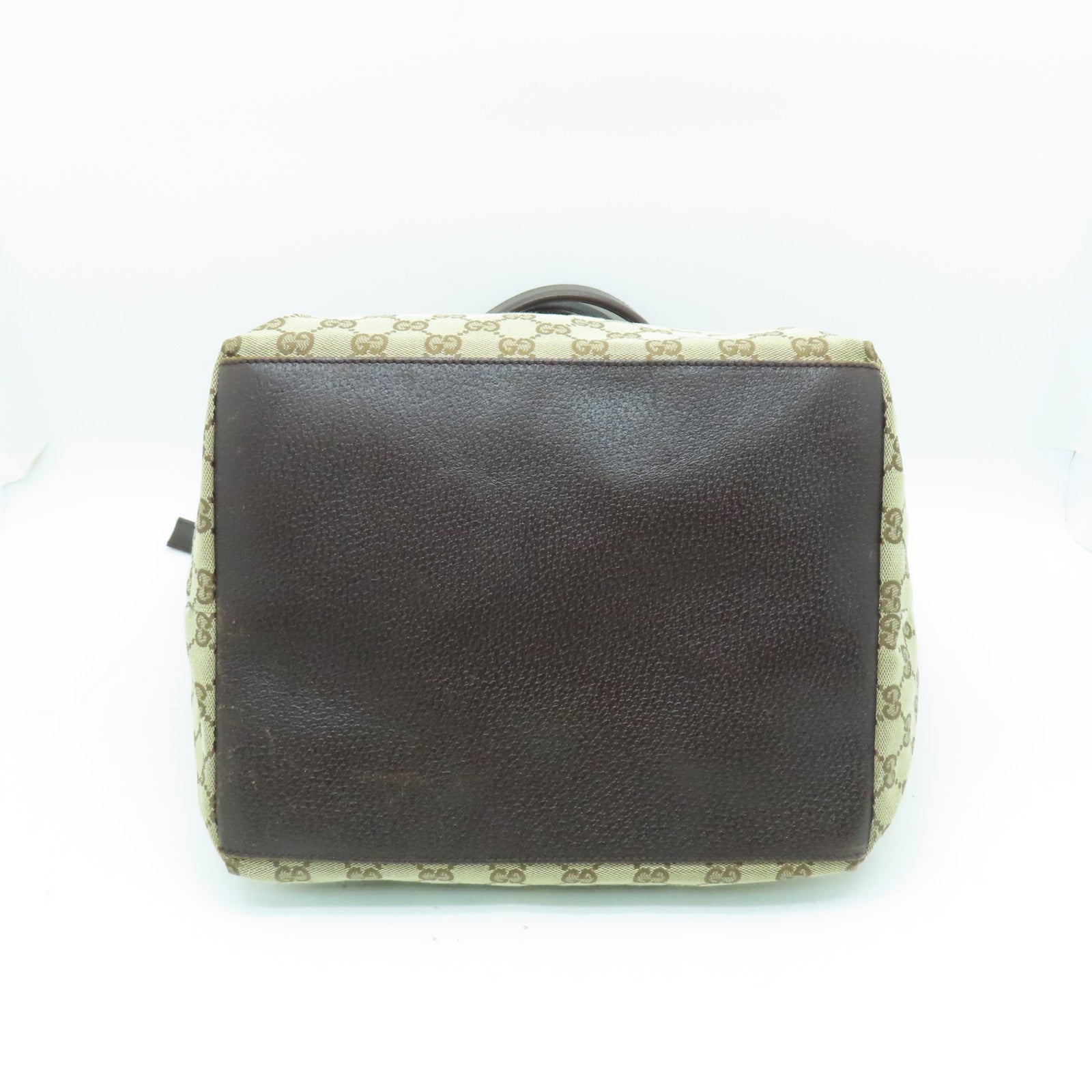 GUCCI 帆布Hand Bag银扣手挽袋棕色