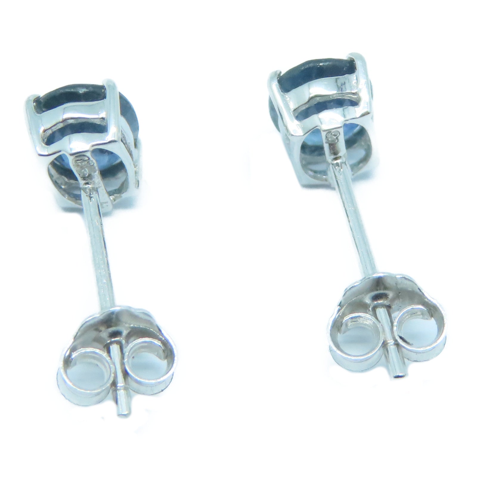 JEWELRY 18K白金Sapphire Earrings藍寶石耳環