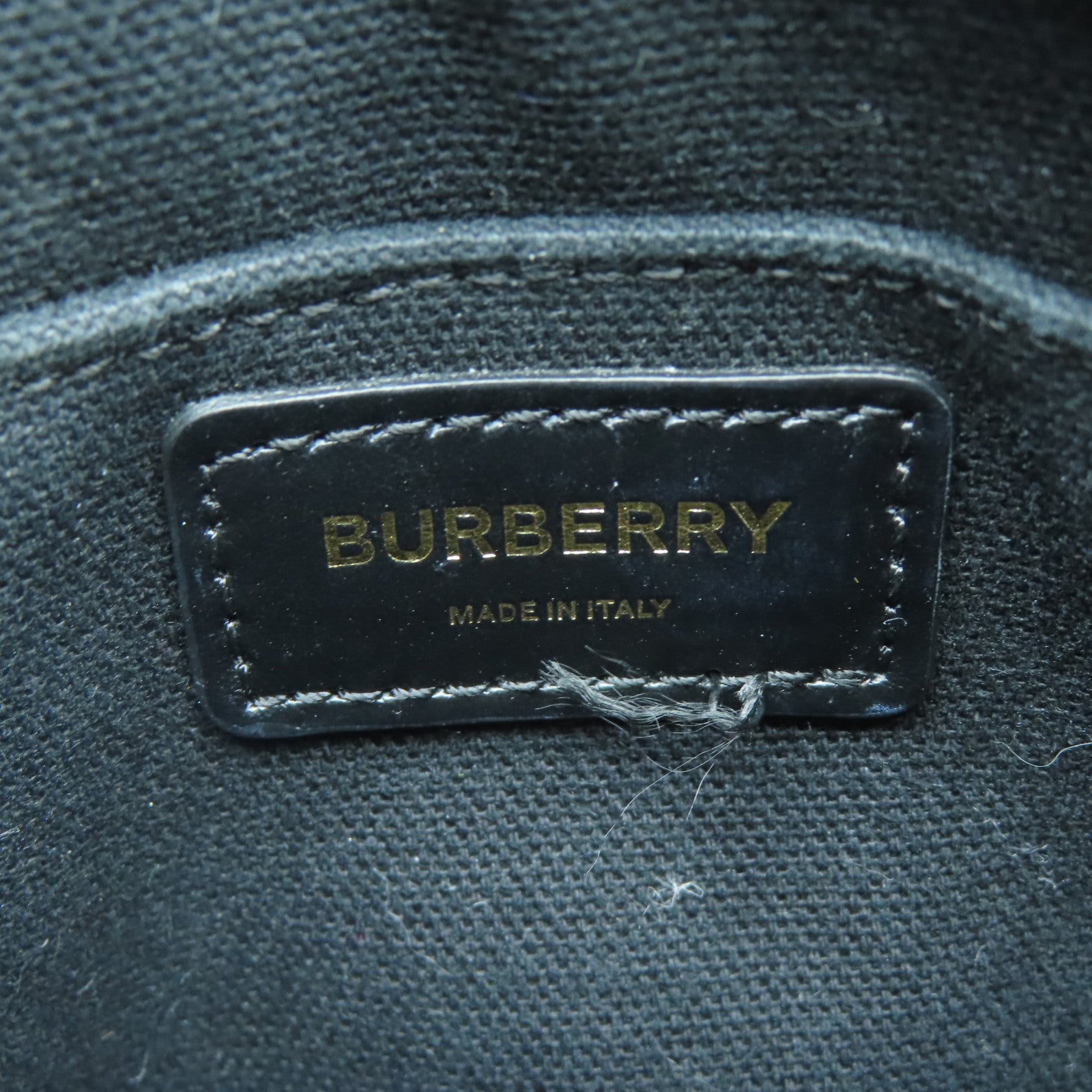 BURBERRY 帆布Chain Shoulder金扣鏈帶肩背袋啡色