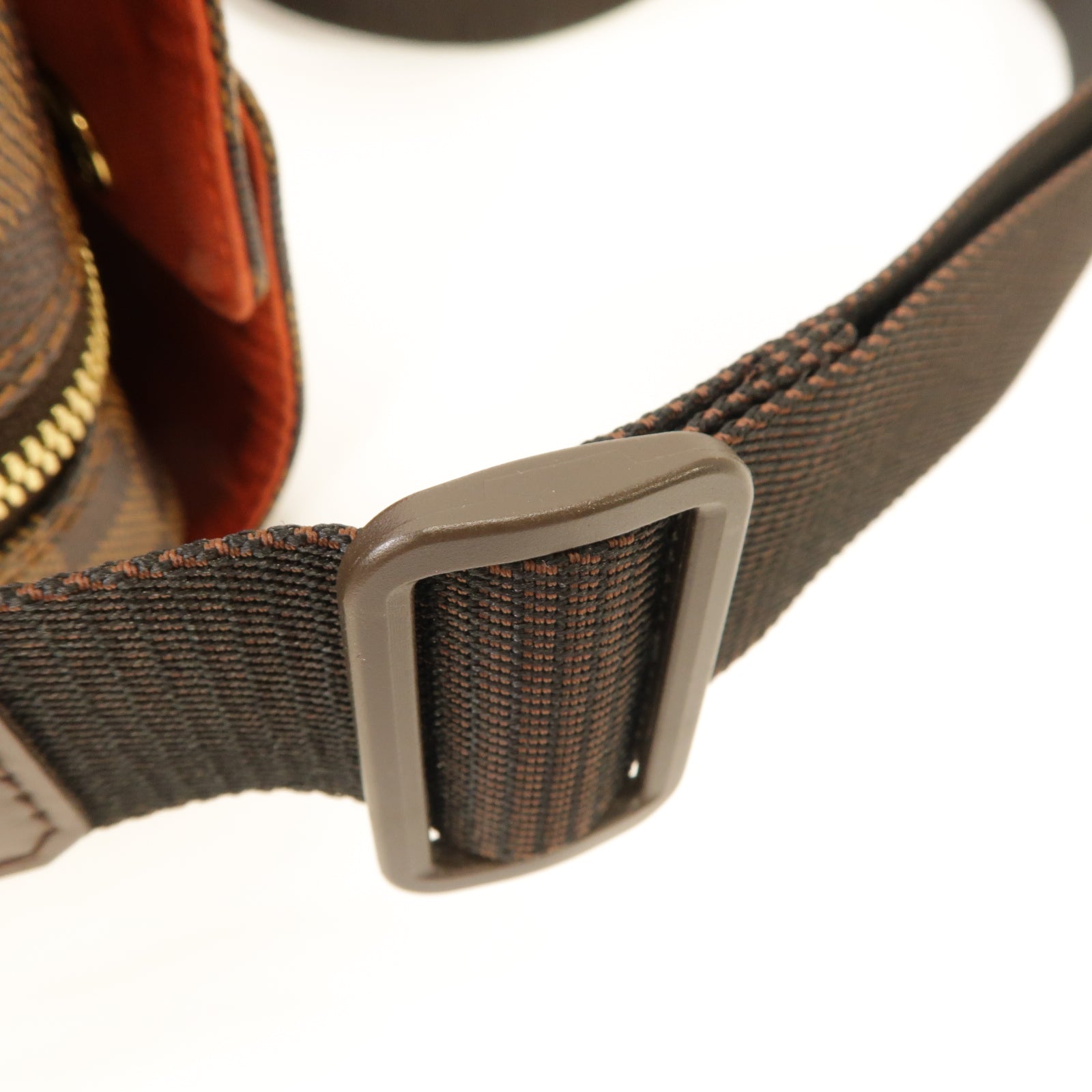 LOUIS VUITTON Damier Naviglio金扣肩背袋棕色