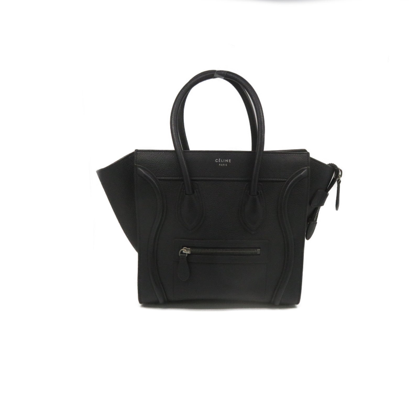 CELINE 【激減優惠】牛皮皮革Micro Luggage Hand Bag手挽袋黑色