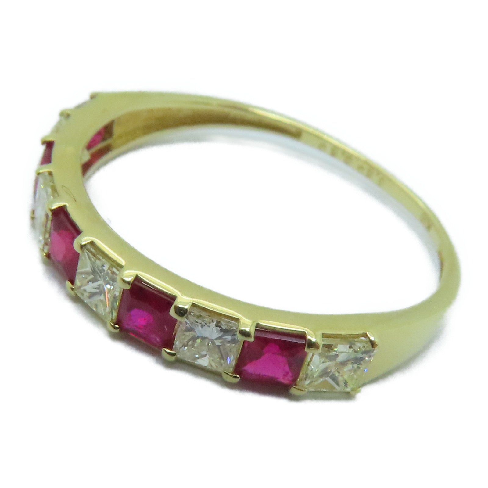 JEWELRY 【激減優惠】18K黃金Ruby Ring 0.50ct紅寶石/0.50ct鑽石戒指US#6
