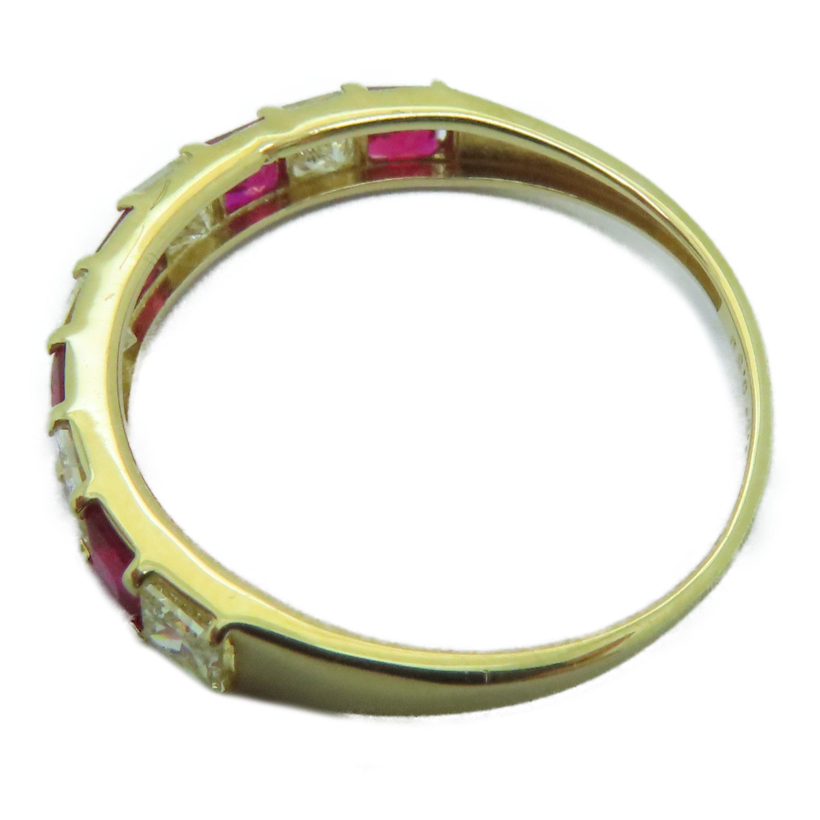 JEWELRY 【激減優惠】18K黃金Ruby Ring 0.50ct紅寶石/0.50ct鑽石戒指US#6