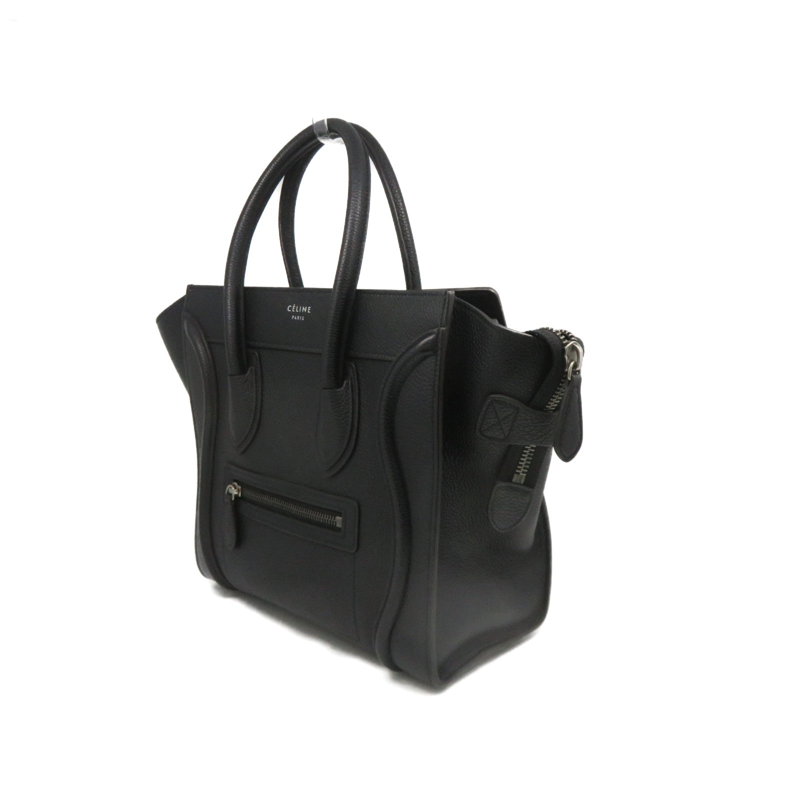CELINE 【激減優惠】牛皮皮革Micro Luggage Hand Bag手挽袋黑色