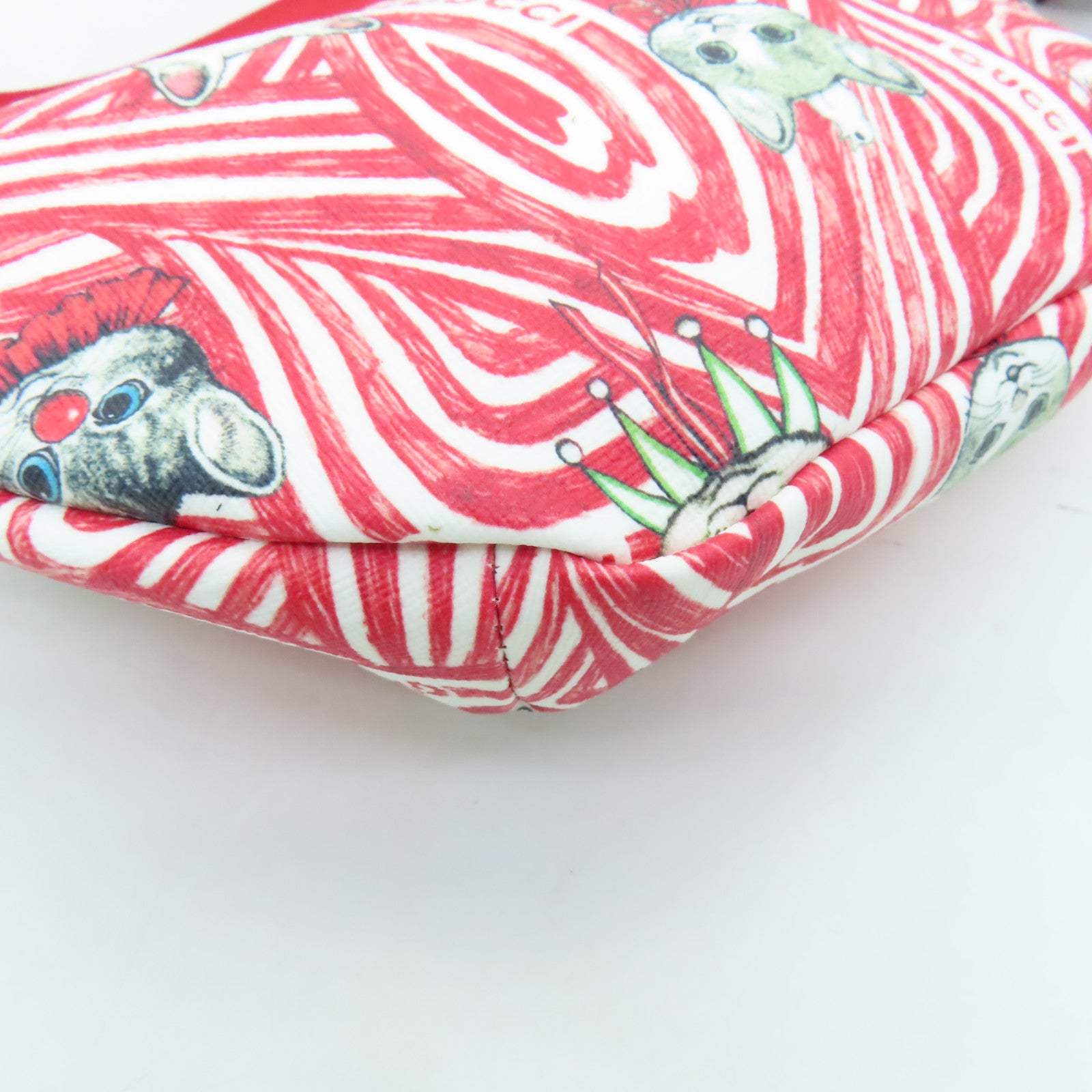 GUCCI Coated Canvas Waist Bag Red/White