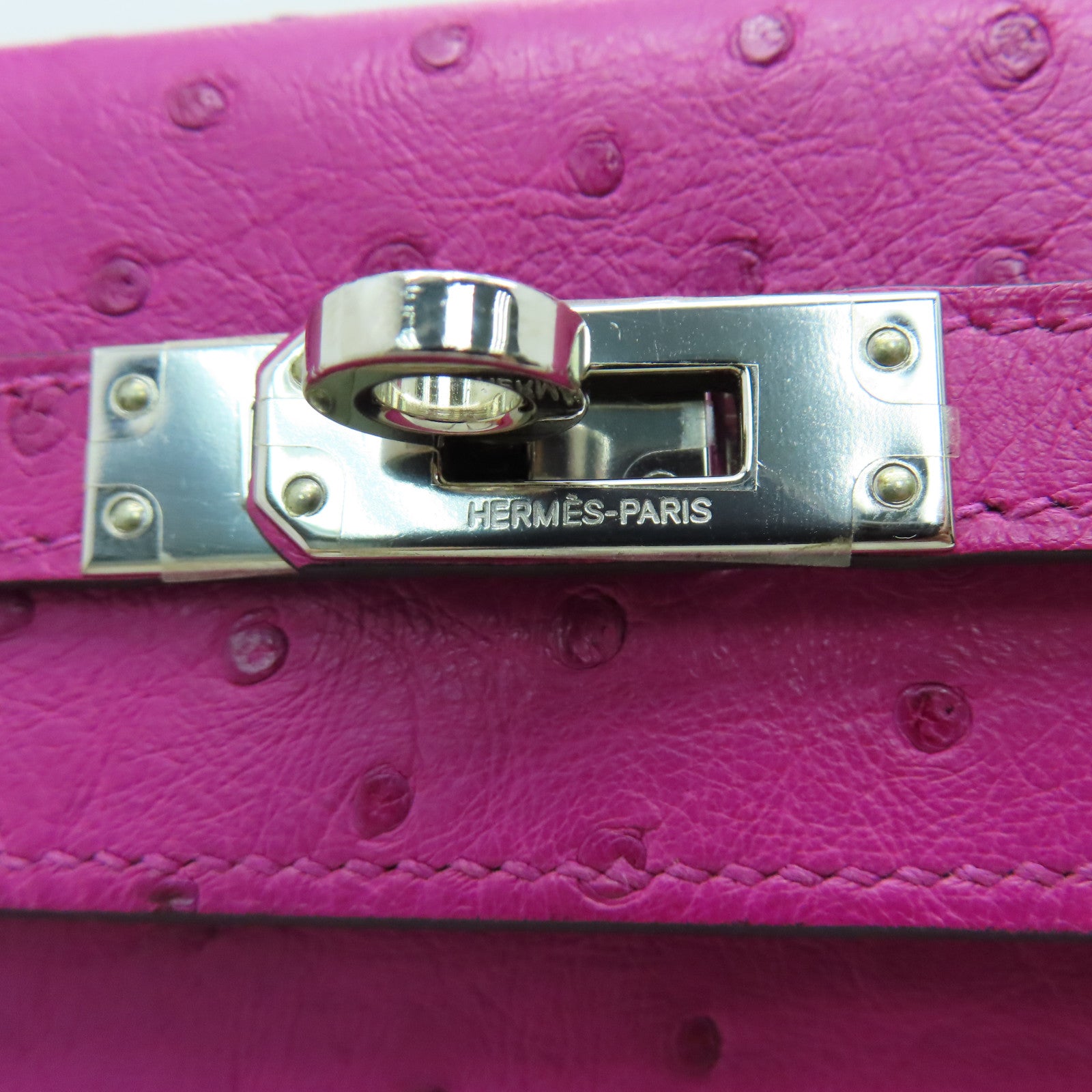 HERMES 鸵鸟皮 Birkin 25 手提包