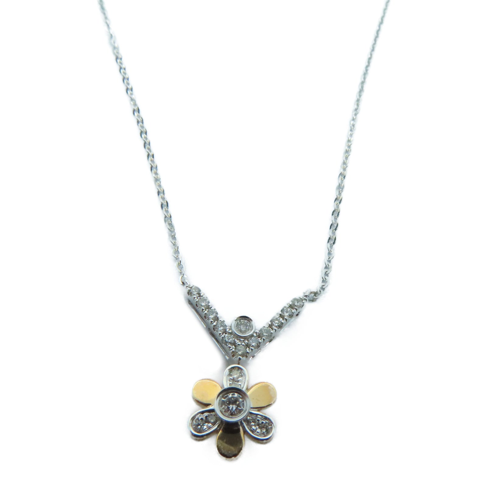 JEWELRY 【激減優惠】18K白金Diamond Necklace 0.122ct鑽石項鍊