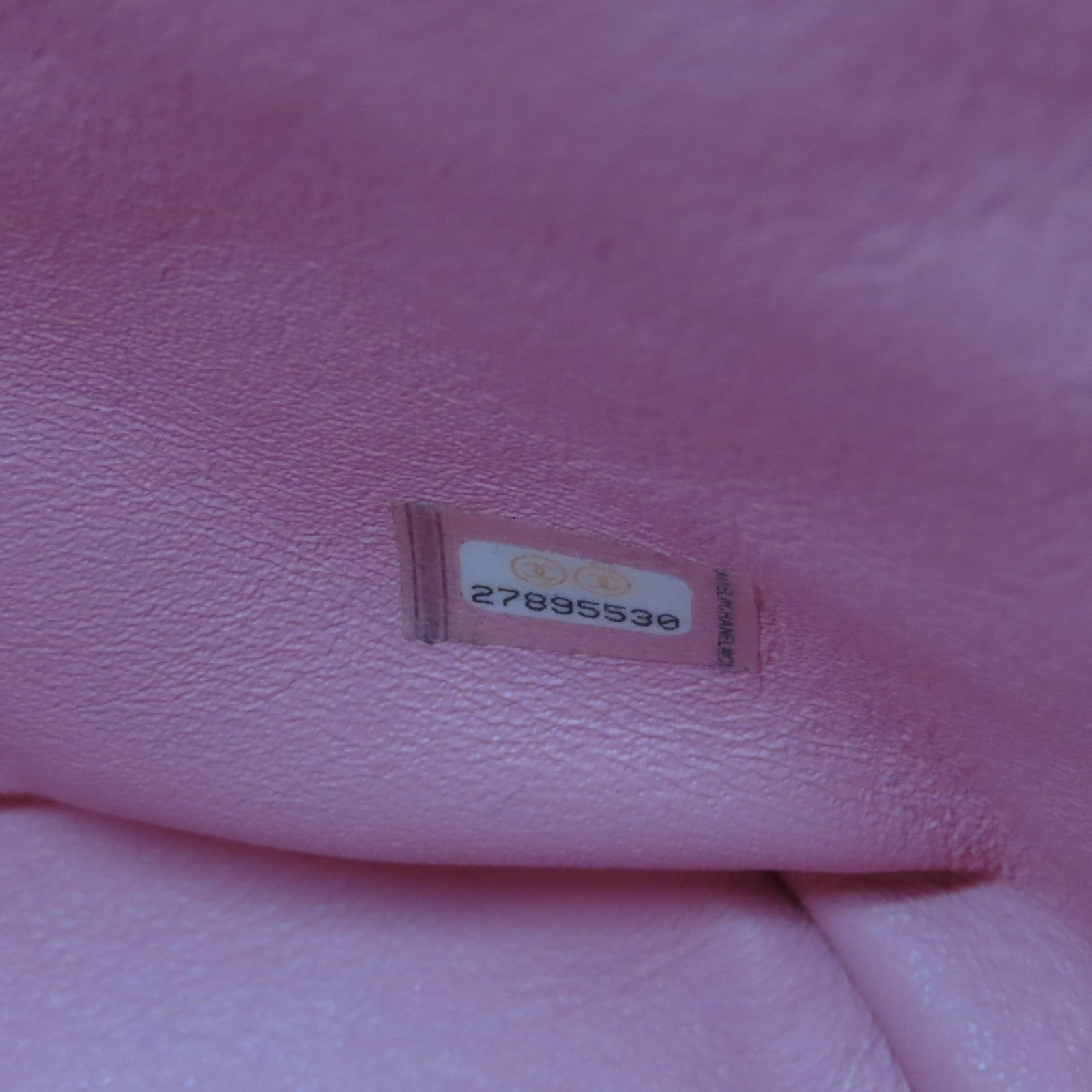 CHANEL 菱格牛皮皮革Backpack金扣背包粉紅色
