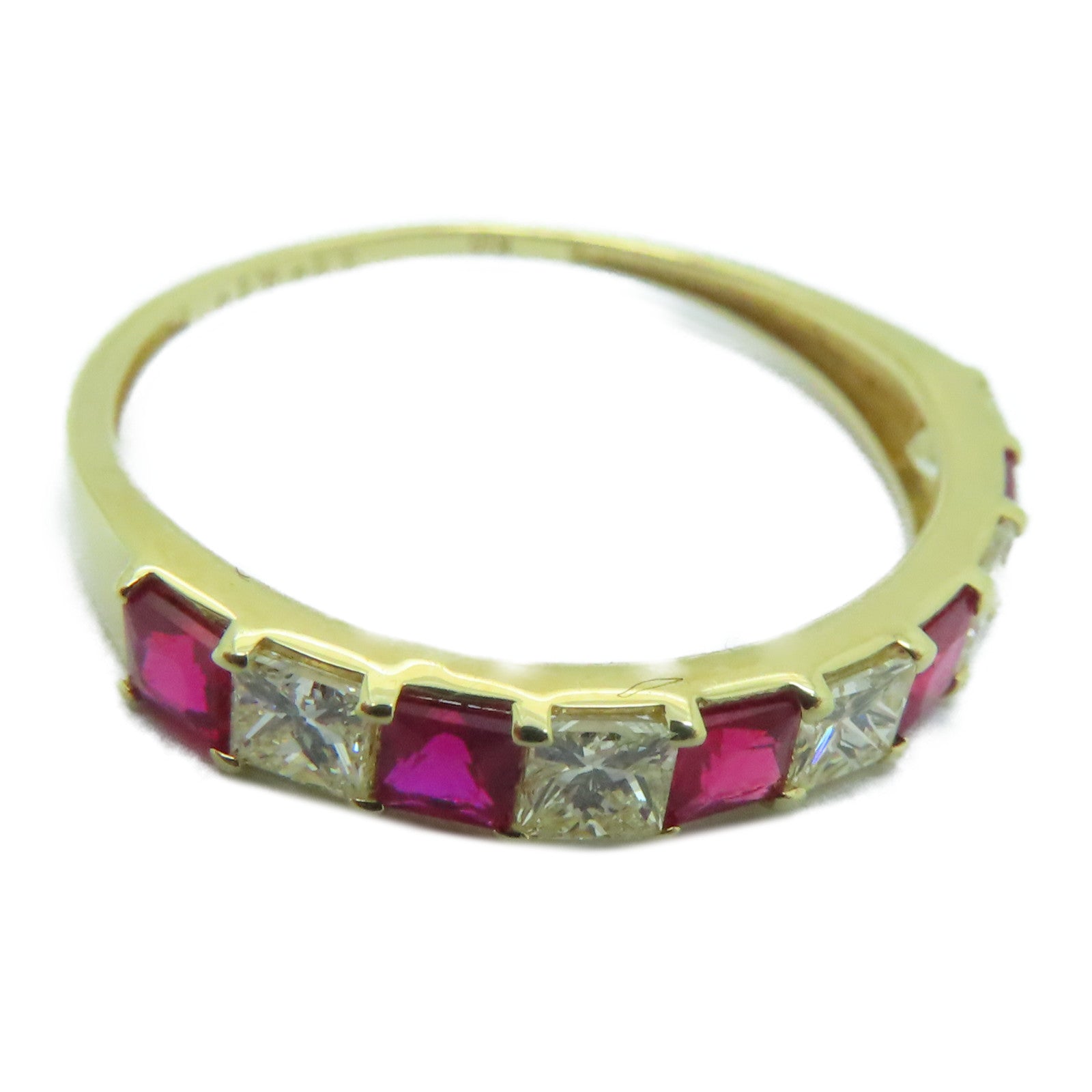 JEWELRY 【激減優惠】18K黃金Ruby Ring 0.50ct紅寶石/0.50ct鑽石戒指US#6