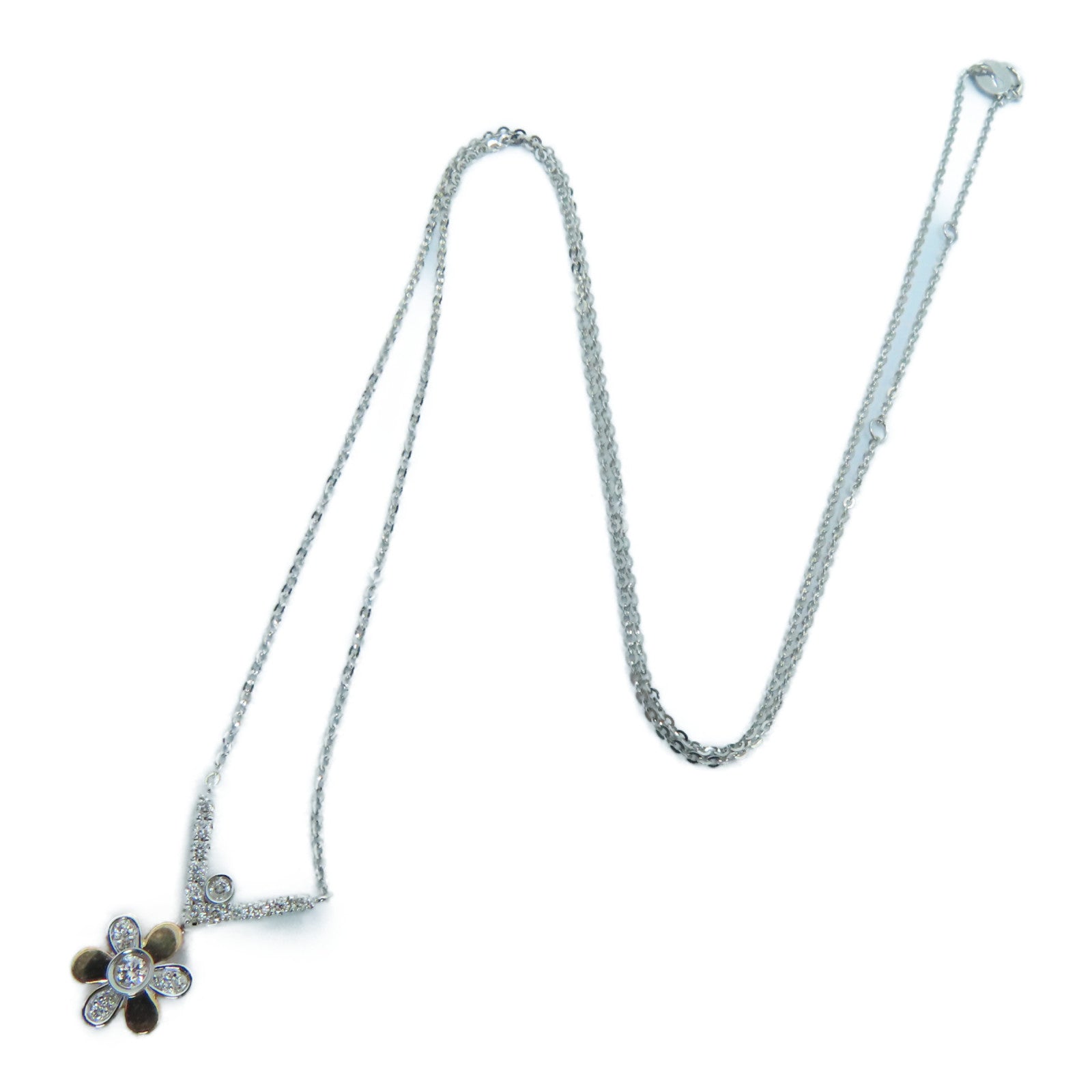 JEWELRY 【激減優惠】18K白金Diamond Necklace 0.122ct鑽石項鍊