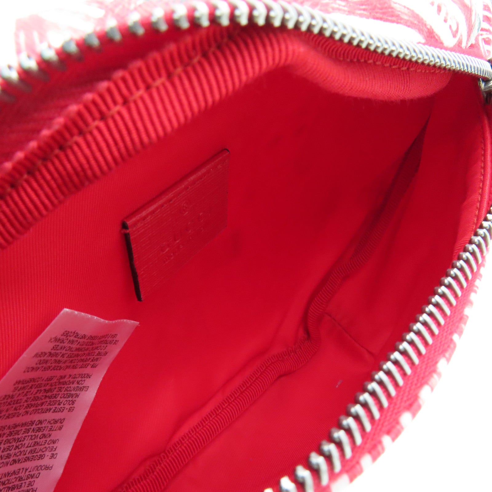 GUCCI Coated Canvas Waist Bag Red/White
