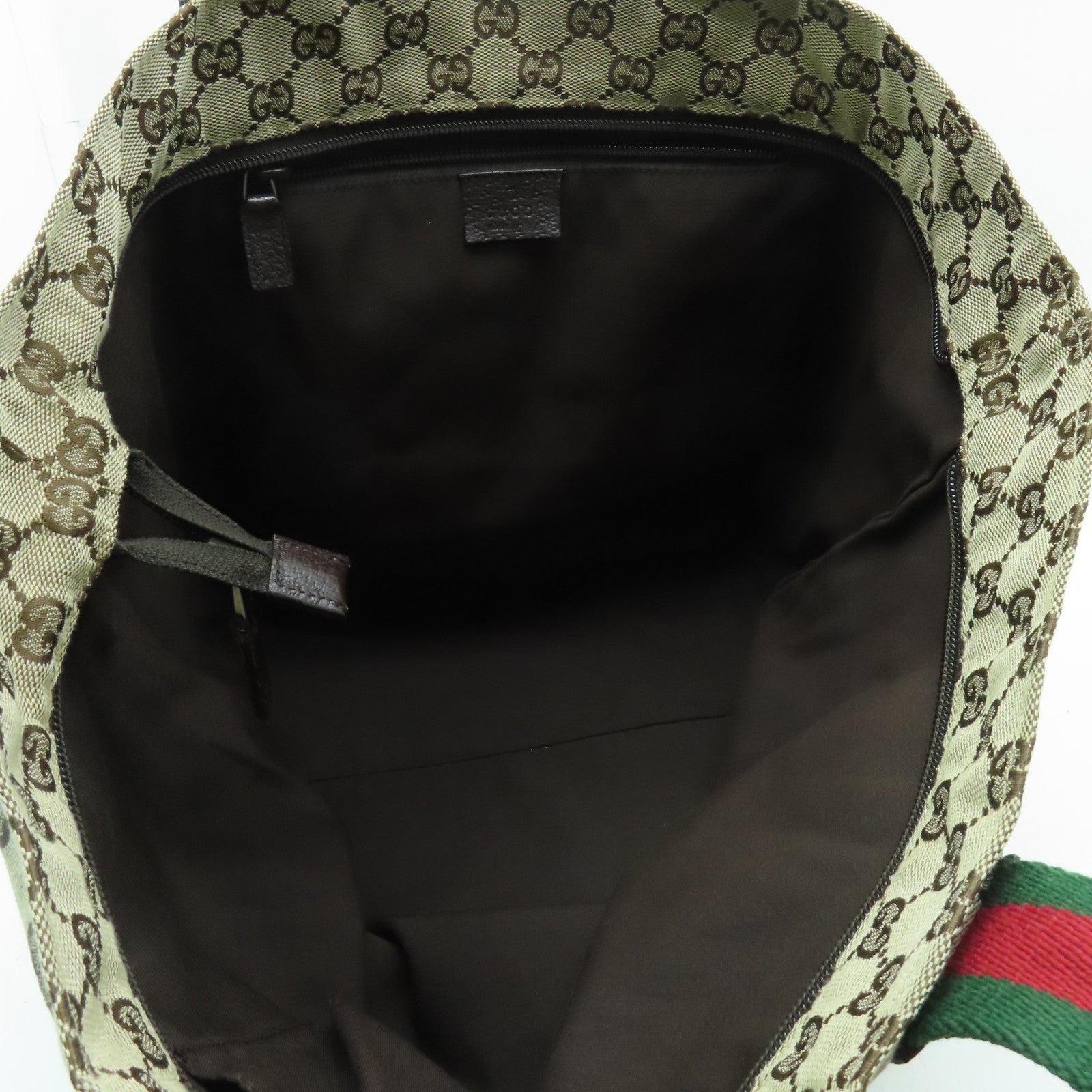 GUCCI 帆布Hand Bag银扣手挽袋棕色