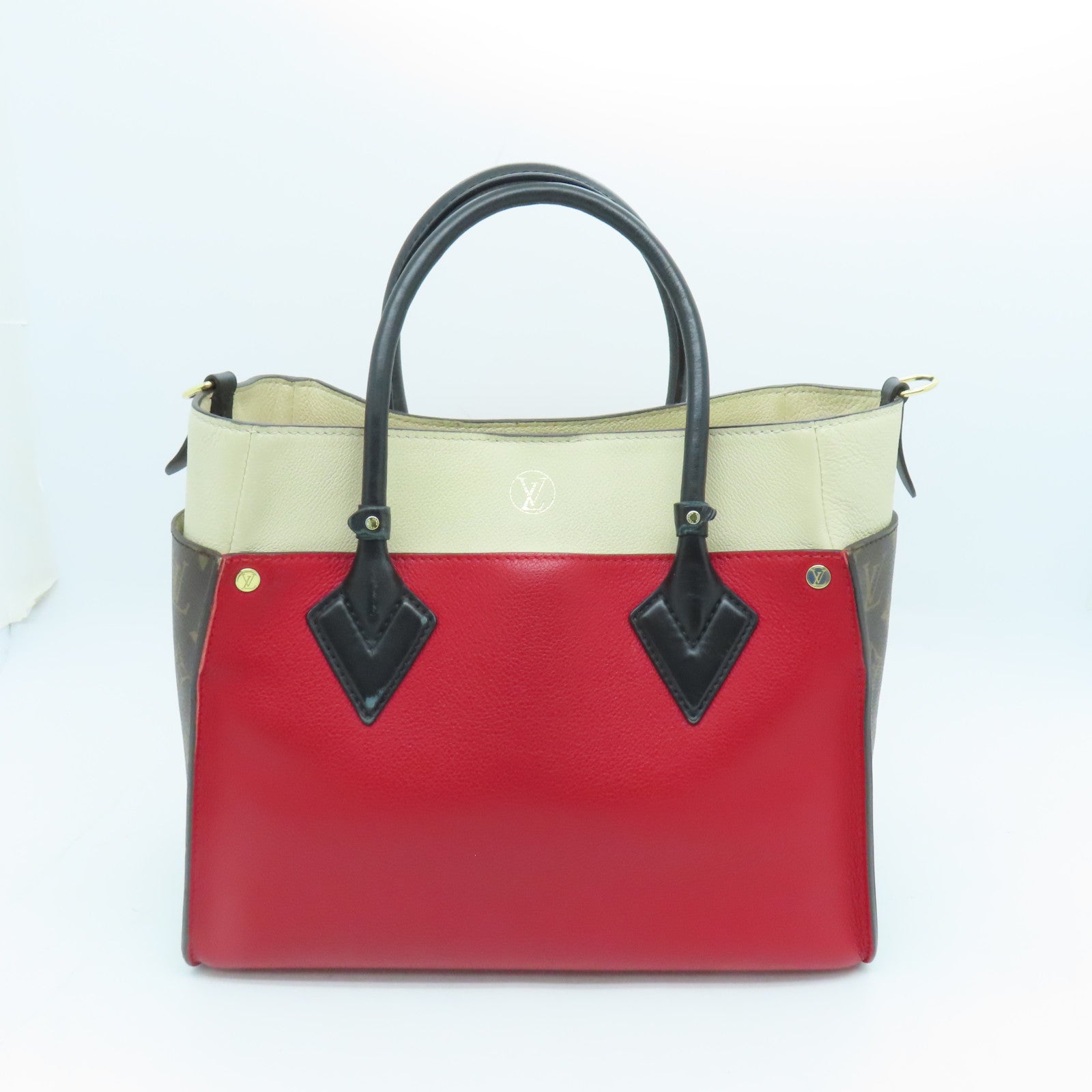 Louis vuitton purse with red sides online