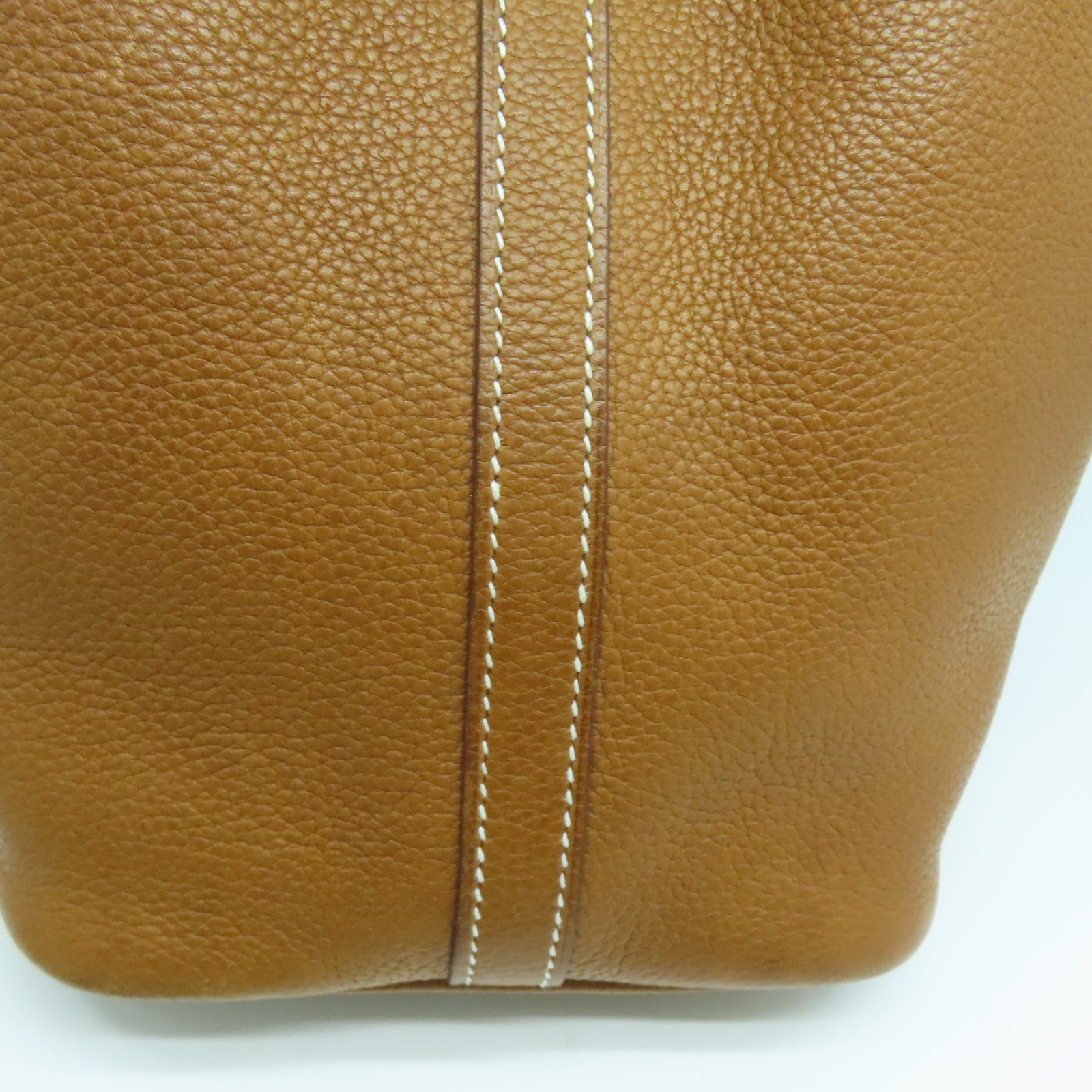 HERMES Barenia皮革Picotin PM银扣手挽袋啡色