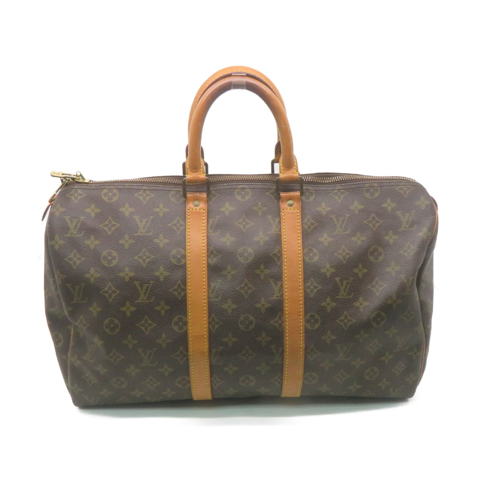 LOUIS VUITTON Monogram Keepall 45 Boston Bag旅行包啡色