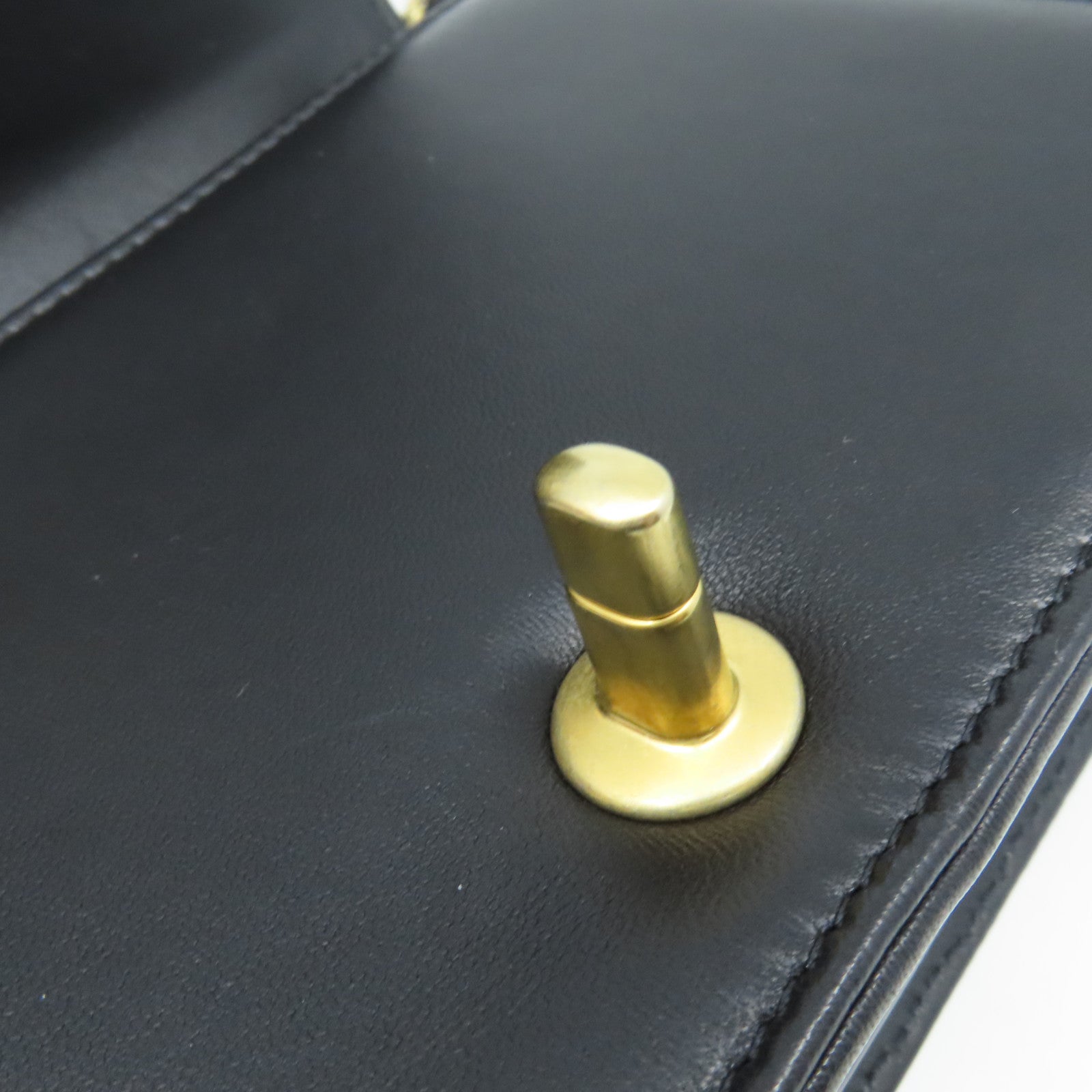 CHANEL 蜥蝪皮革Chain Shoulder Bag金扣鏈帶肩背袋銀黑色