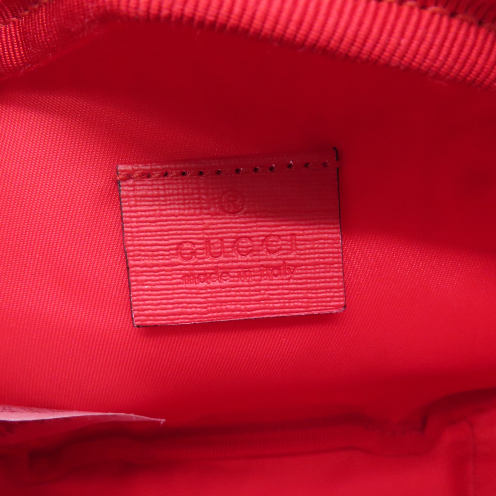 GUCCI Coated Canvas Waist Bag Red/White