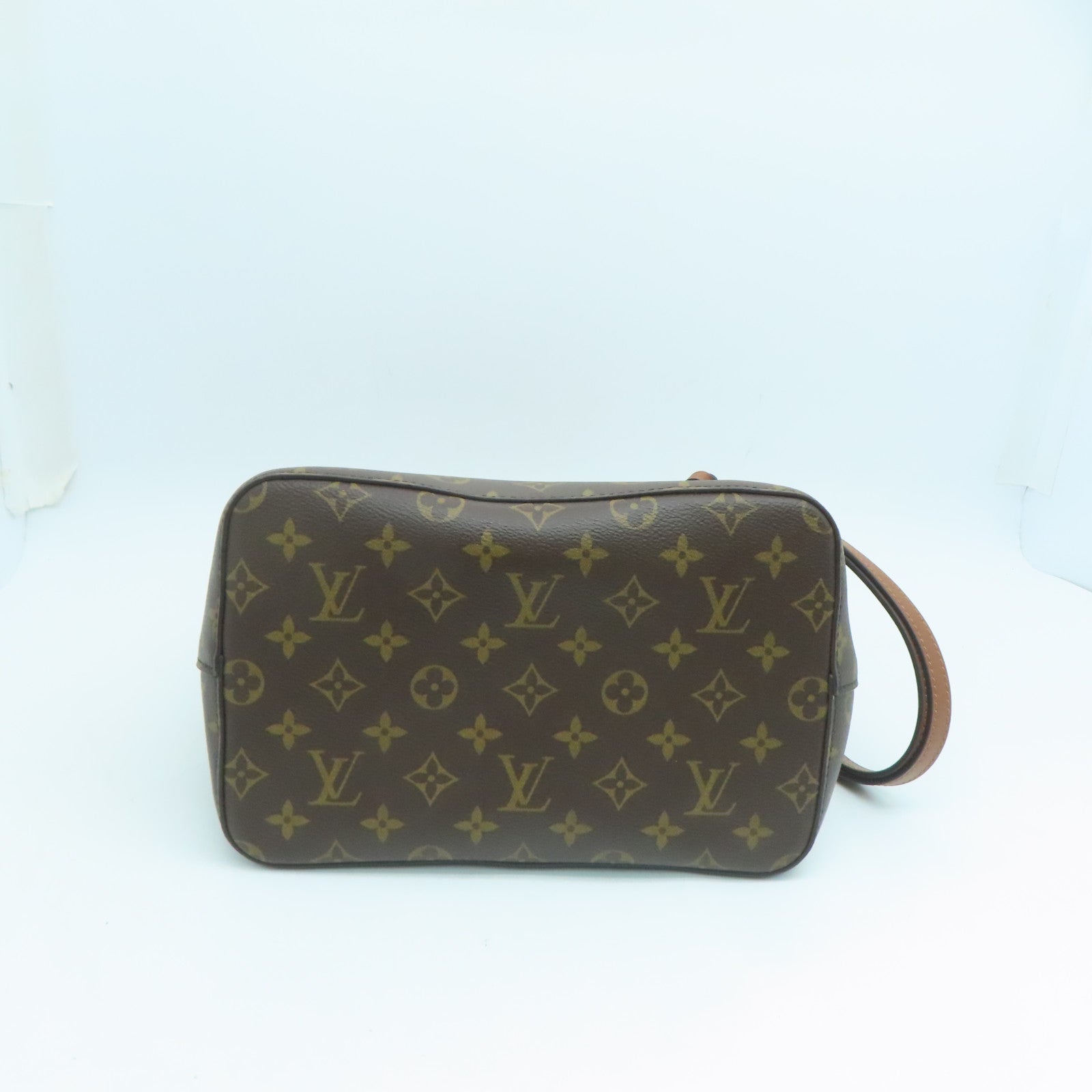 LOUIS VUITTON Monogram NoeNoe MM Gold Buckle Shoulder Bag Brown