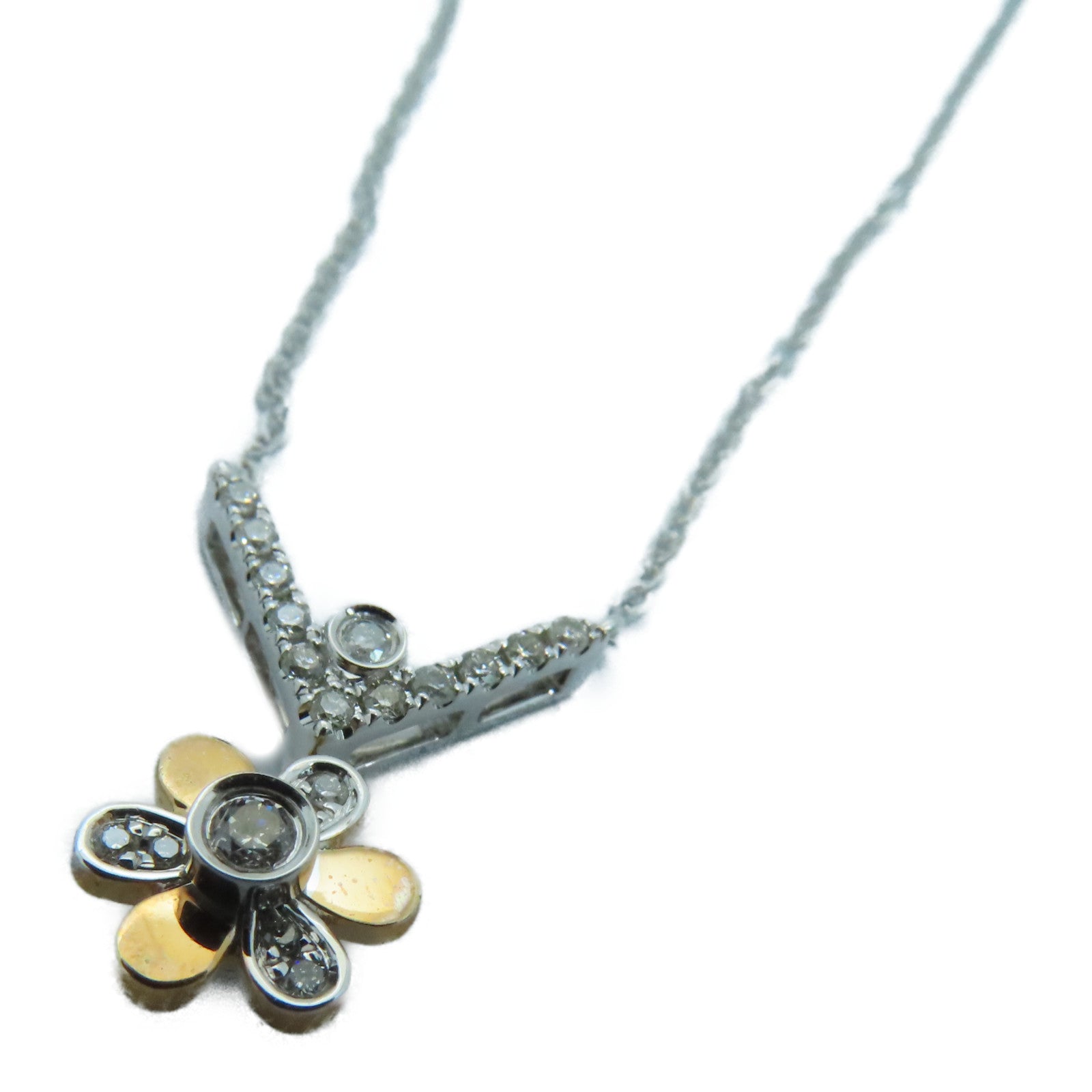 JEWELRY 【激減優惠】18K白金Diamond Necklace 0.122ct鑽石項鍊