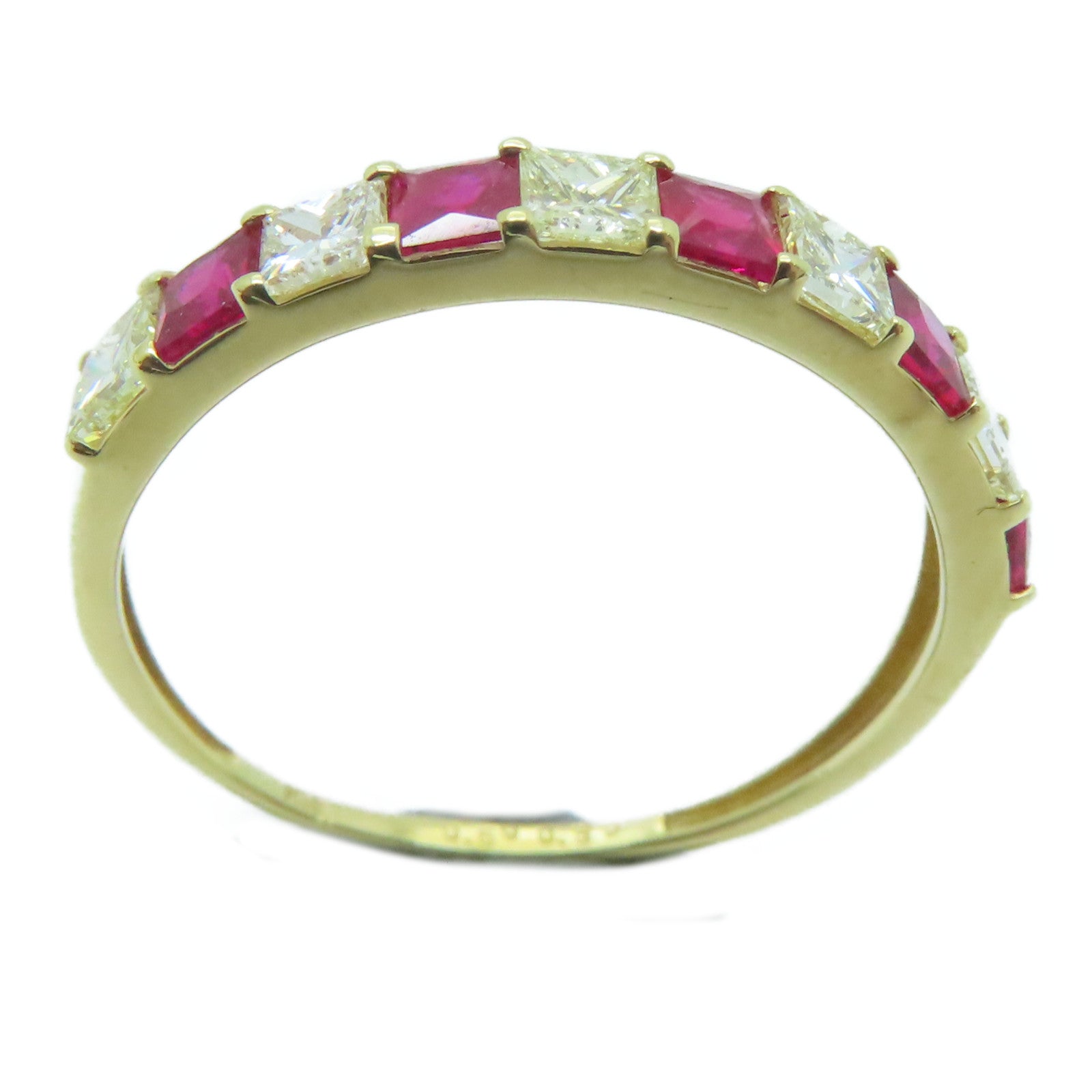 JEWELRY 【激減優惠】18K黃金Ruby Ring 0.50ct紅寶石/0.50ct鑽石戒指US#6