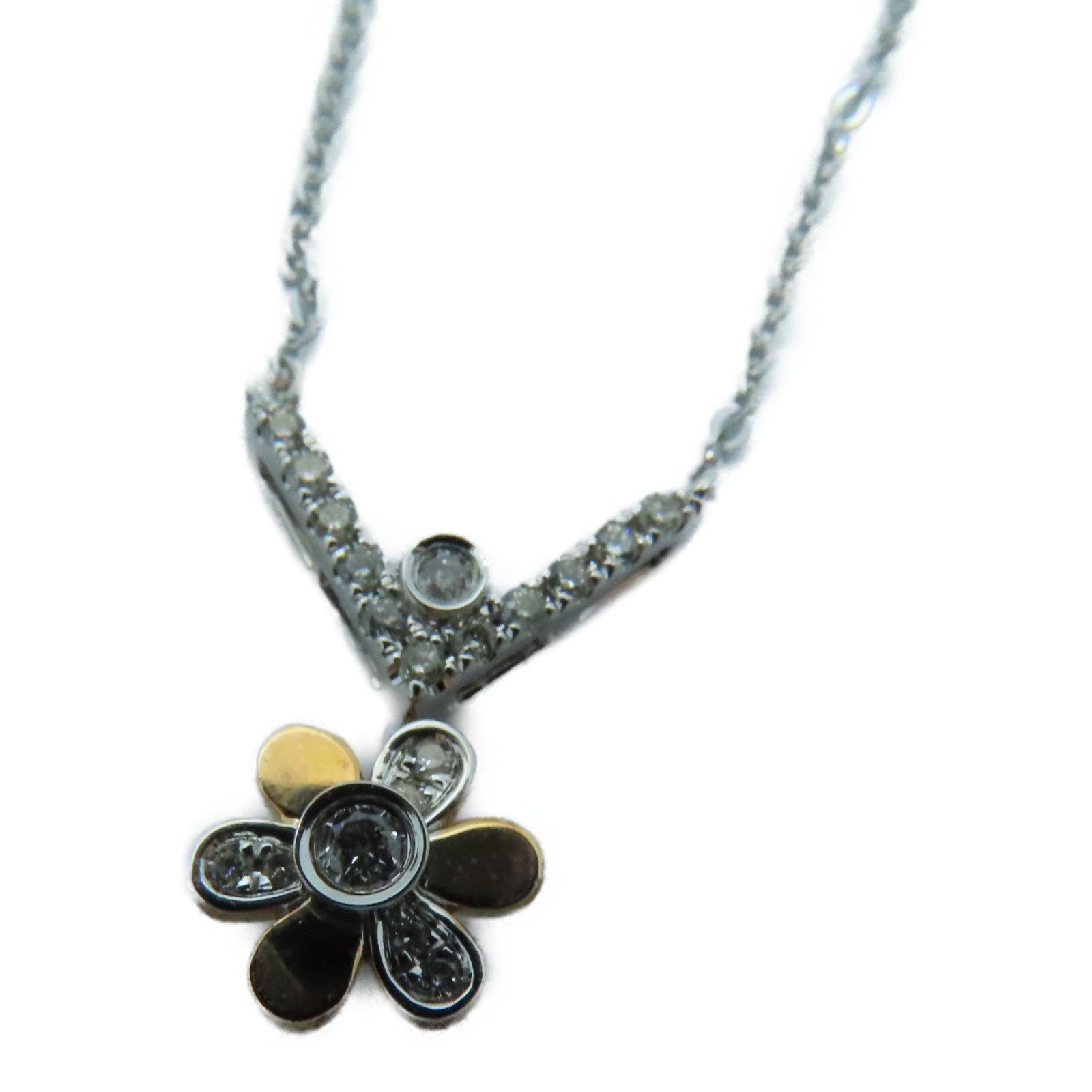 JEWELRY 【激減優惠】18K白金Diamond Necklace 0.122ct鑽石項鍊
