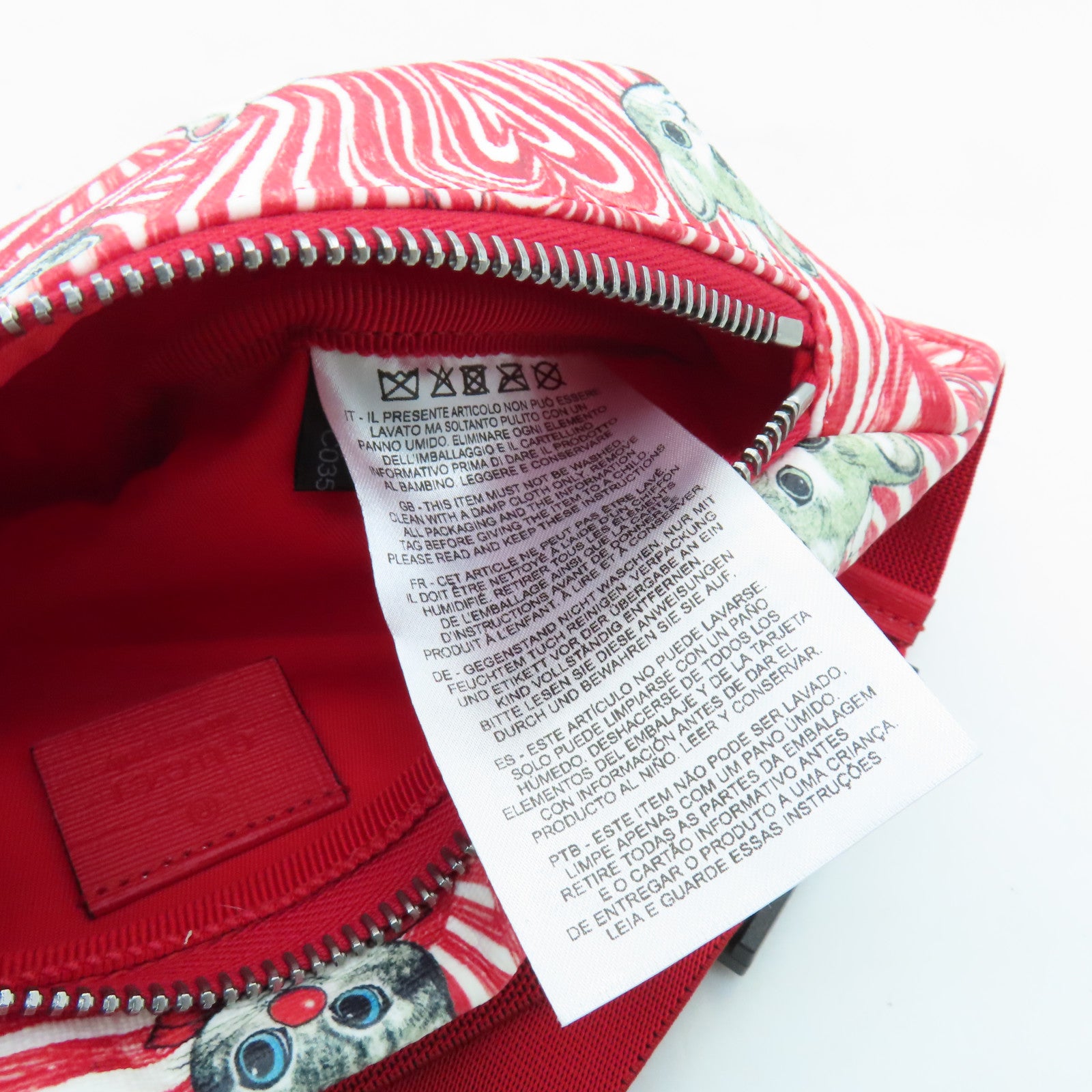 GUCCI Coated Canvas Waist Bag Red/White