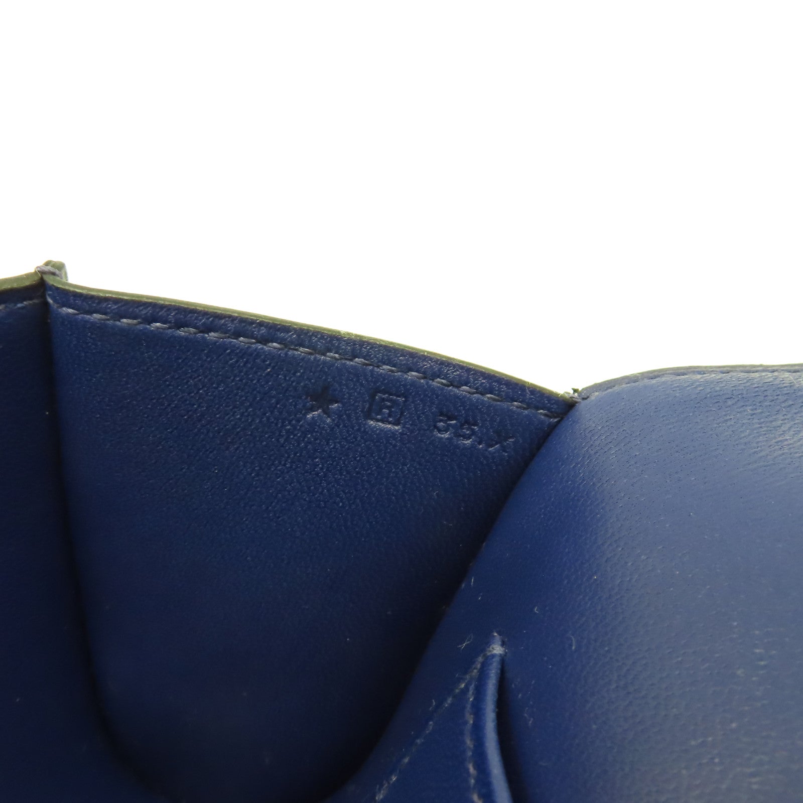 HERMES BoxCalfskin皮革Egee Clutch銀扣手拿包Navy深藍色
