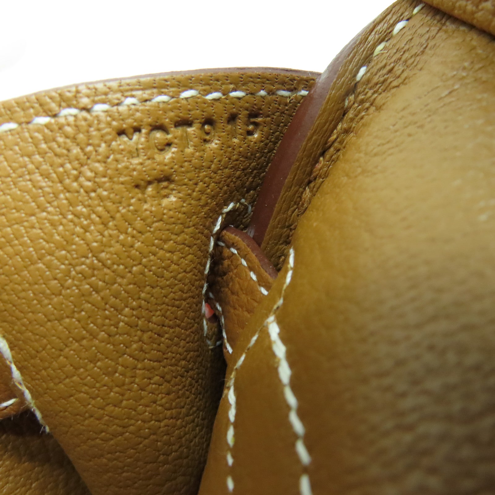 HERMES Clemence皮革Birkin 25金扣手挽袋Gold/啡色