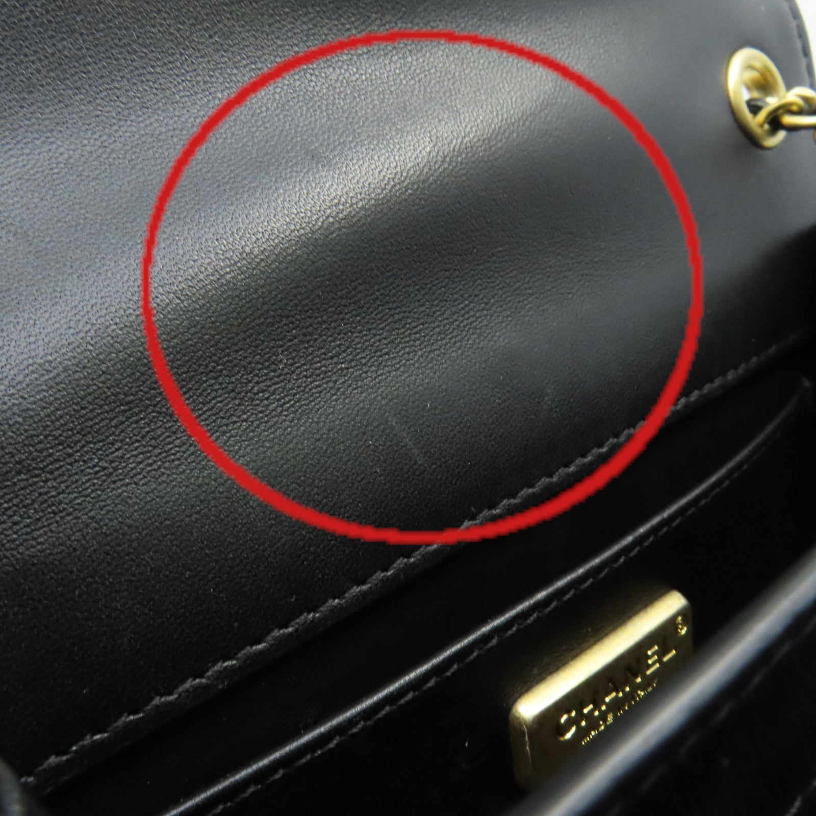CHANEL 蜥蝪皮革Chain Shoulder Bag金扣鏈帶肩背袋銀黑色