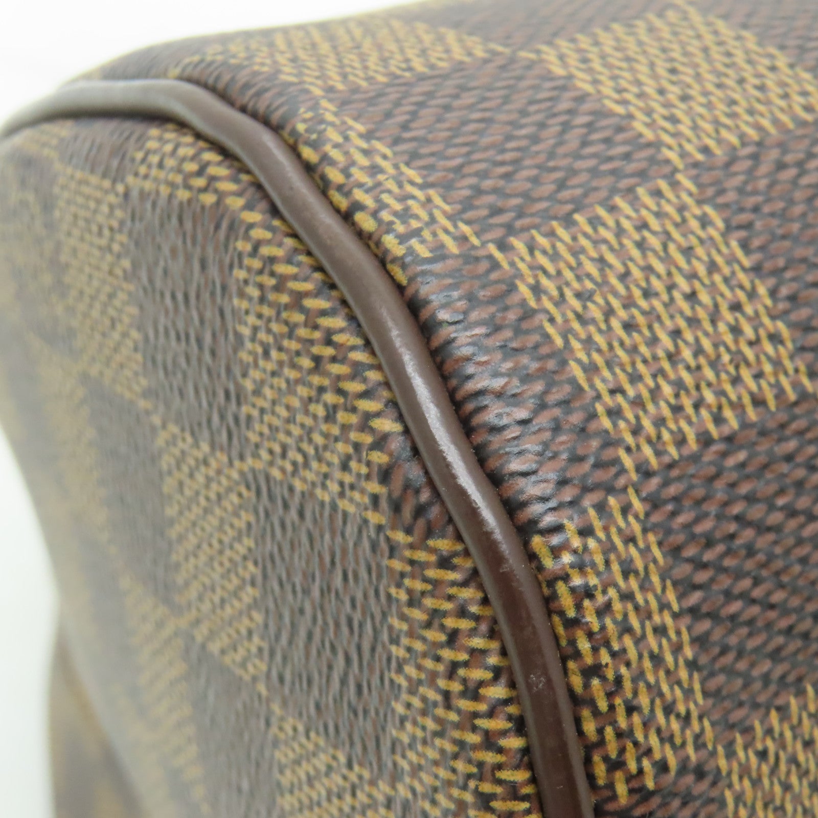 LOUIS VUITTON Damier Ribera MM金扣手挽袋啡色