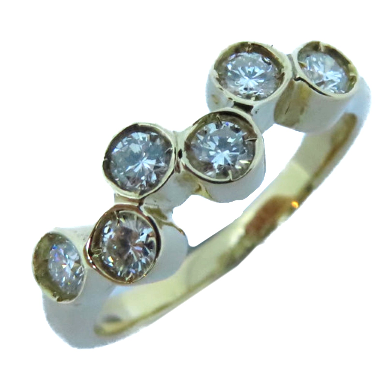 JEWELRY 14K黄金Diamond Ring钻石戒指US#5.5