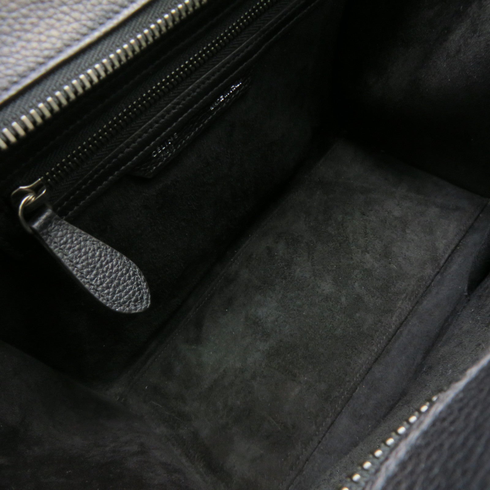 CELINE 【激減優惠】牛皮皮革Micro Luggage Hand Bag手挽袋黑色